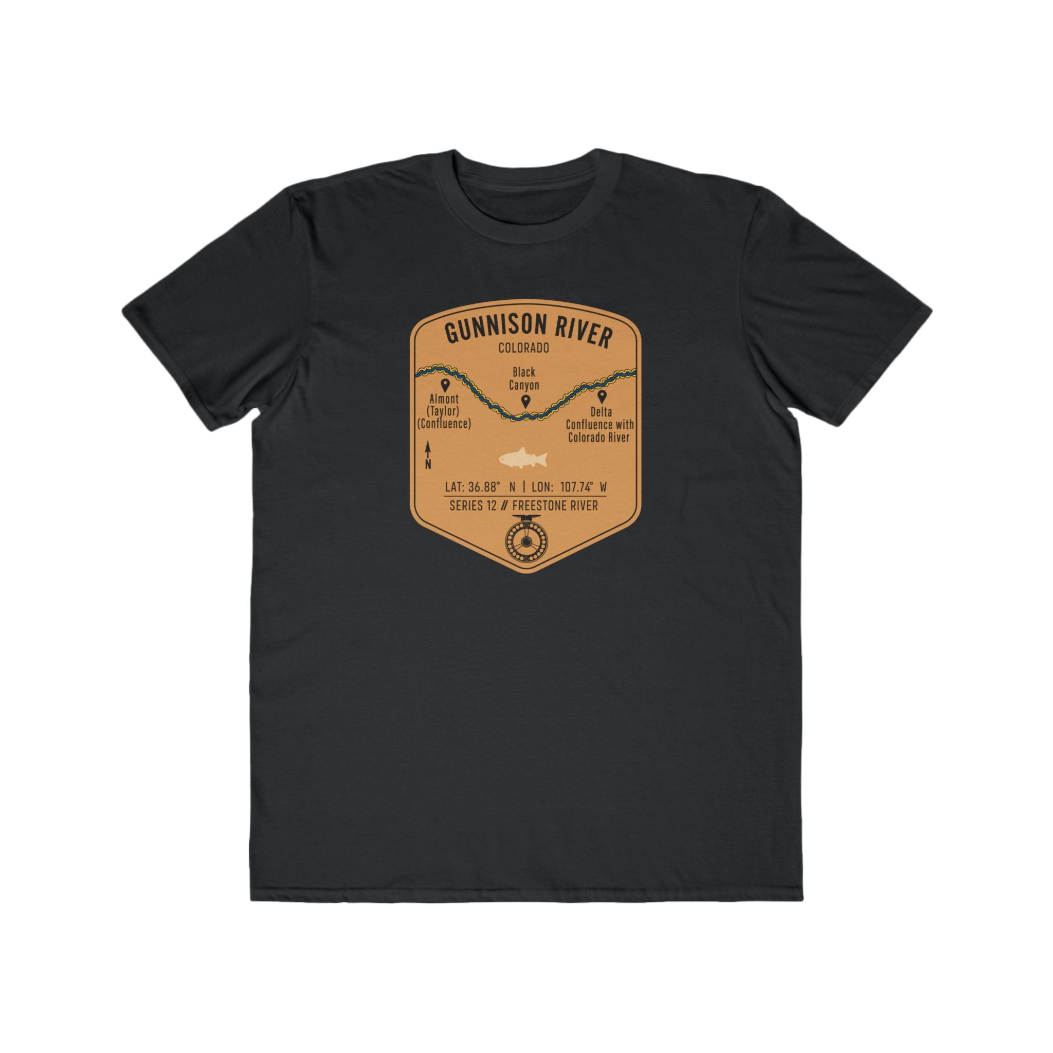 Gunnison River Fishing Map | Lightweight Cotton Trout Tee