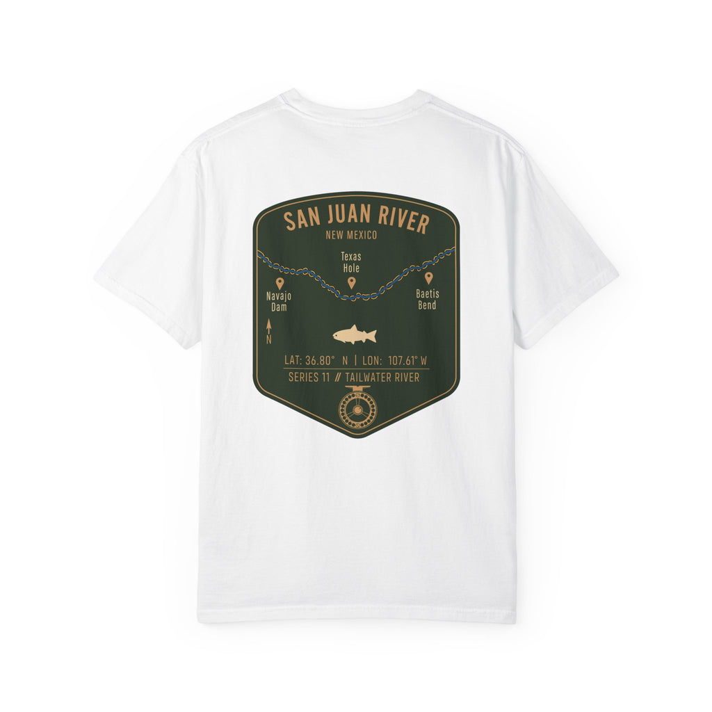 San Juan River New Mexico Fly Fishing T-Shirt - Navajo Dam & Texas Hole Angler Gift - Vintage Tailwater Series Graphic Tee