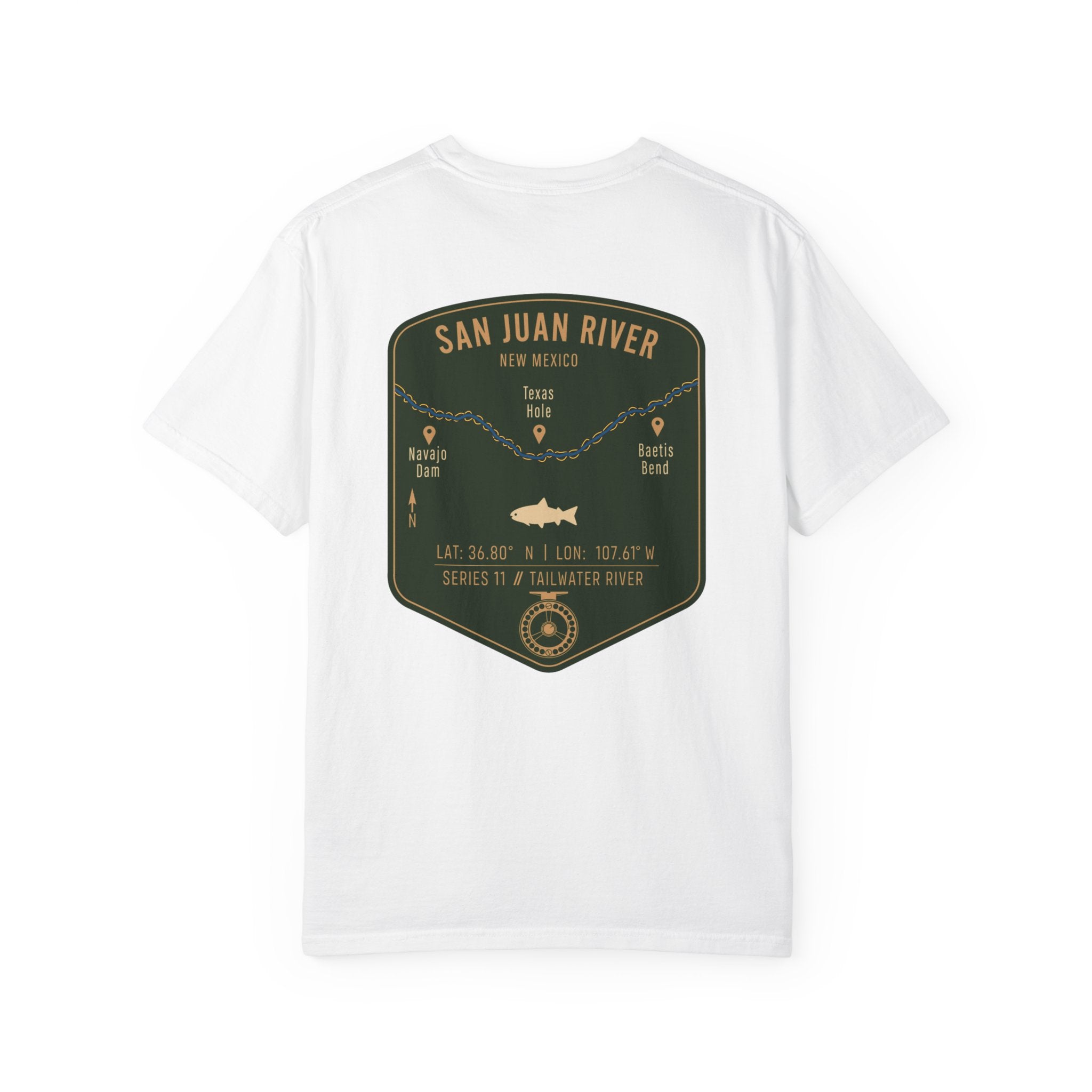 San Juan River New Mexico Fly Fishing T-Shirt - Navajo Dam & Texas Hole Angler Gift - Vintage Tailwater Series Graphic Tee
