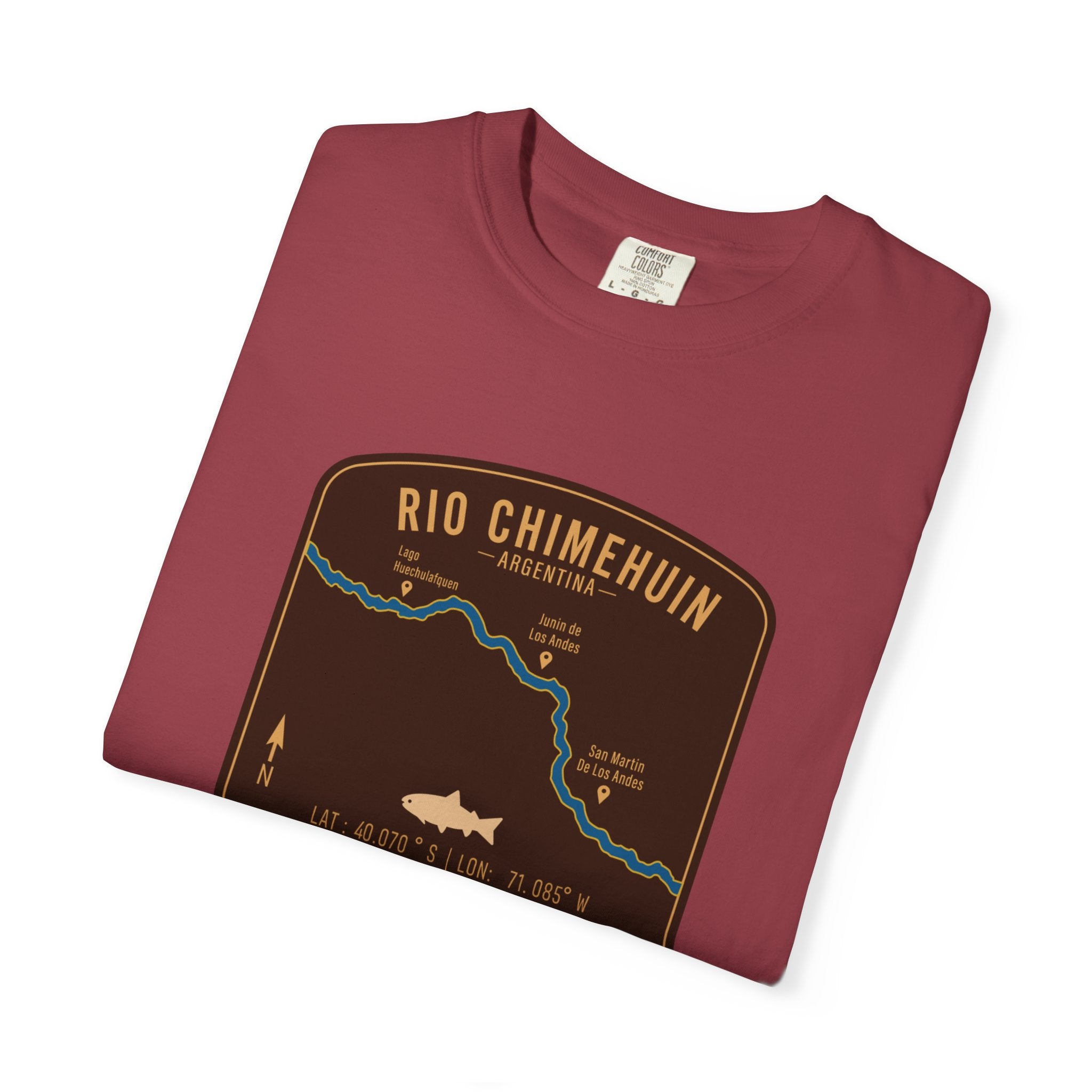 Global Series - Chimehuin River Argentina Fishing Map | Rugged Cotton Trout Tee