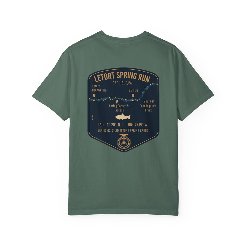 LeTort Spring Run Fly Fishing T-Shirt - Carlisle PA Trout Fishing Tee - Vintage Limestone Creek Angler Graphic Shirt