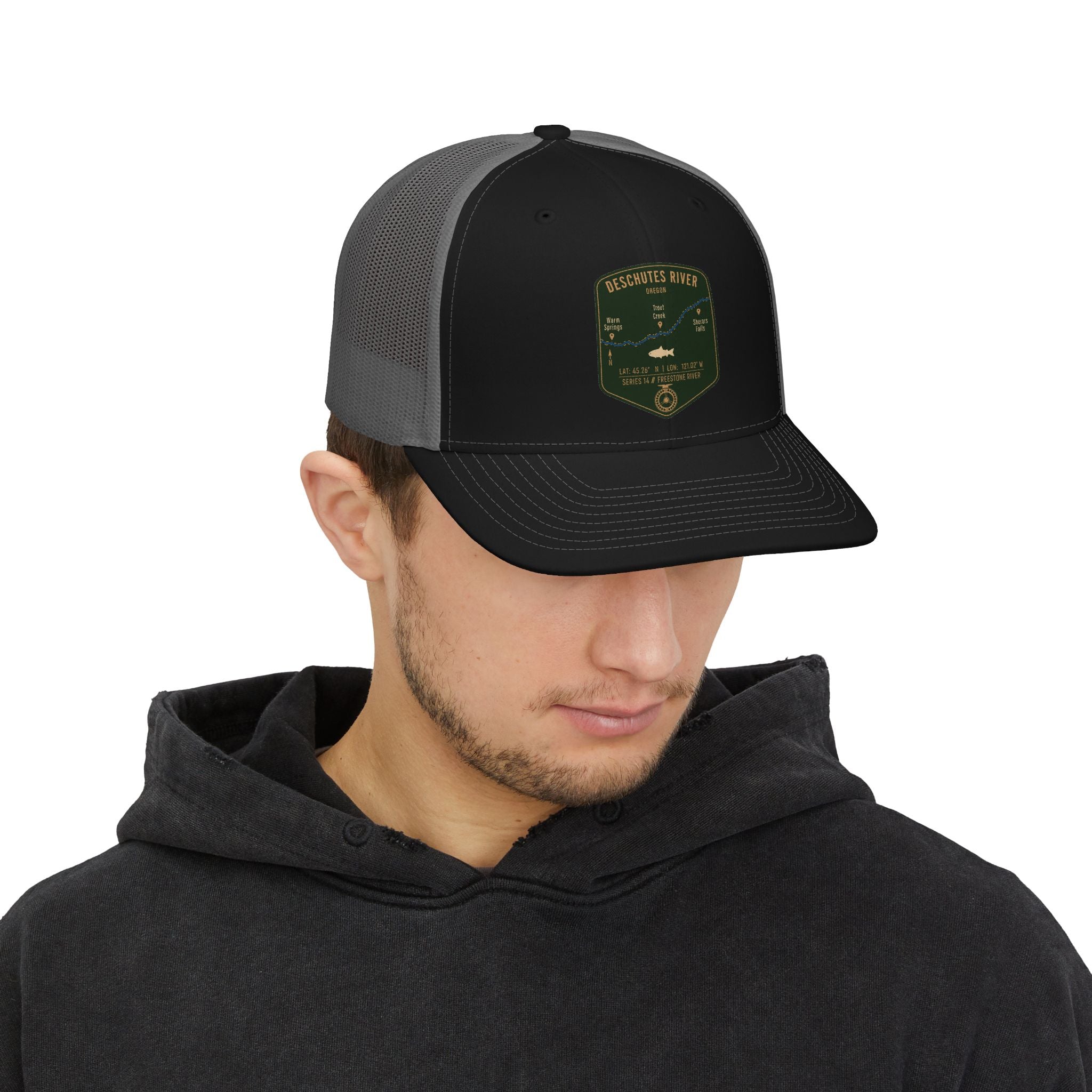 Deschutes River Fishing Map Trucker Hat | Richardson 112