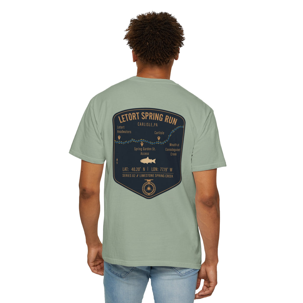 LeTort Spring Run Fly Fishing T-Shirt - Carlisle PA Trout Fishing Tee - Vintage Limestone Creek Angler Graphic Shirt
