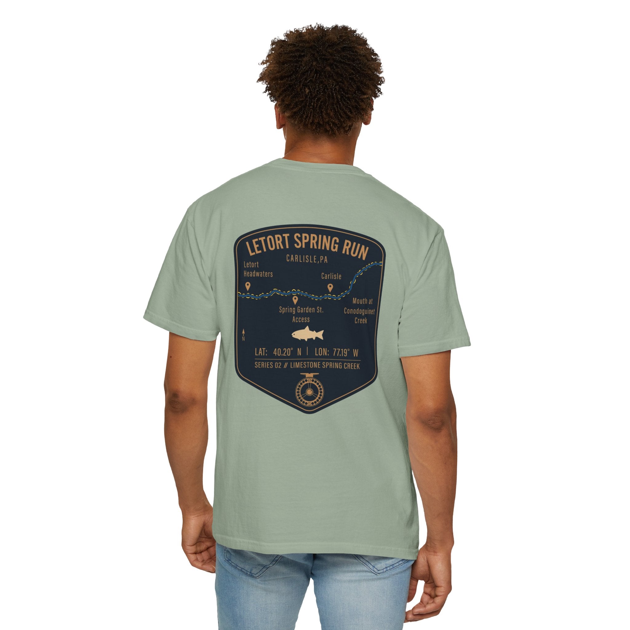 LeTort Spring Run Fly Fishing T-Shirt - Carlisle PA Trout Fishing Tee - Vintage Limestone Creek Angler Graphic Shirt