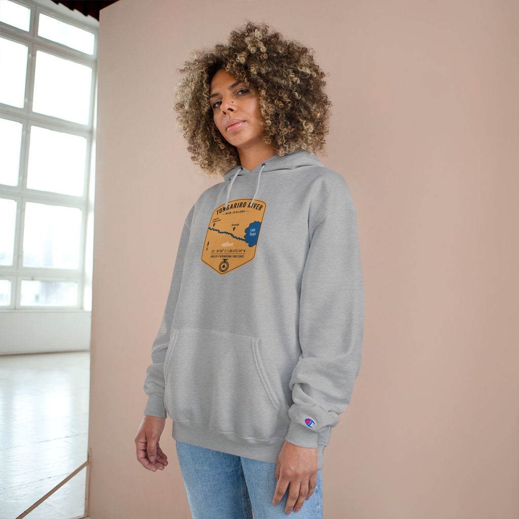 Global Series - Tongariro River New Zealand Patch Graphic Hoodie | Outdoor Adventure