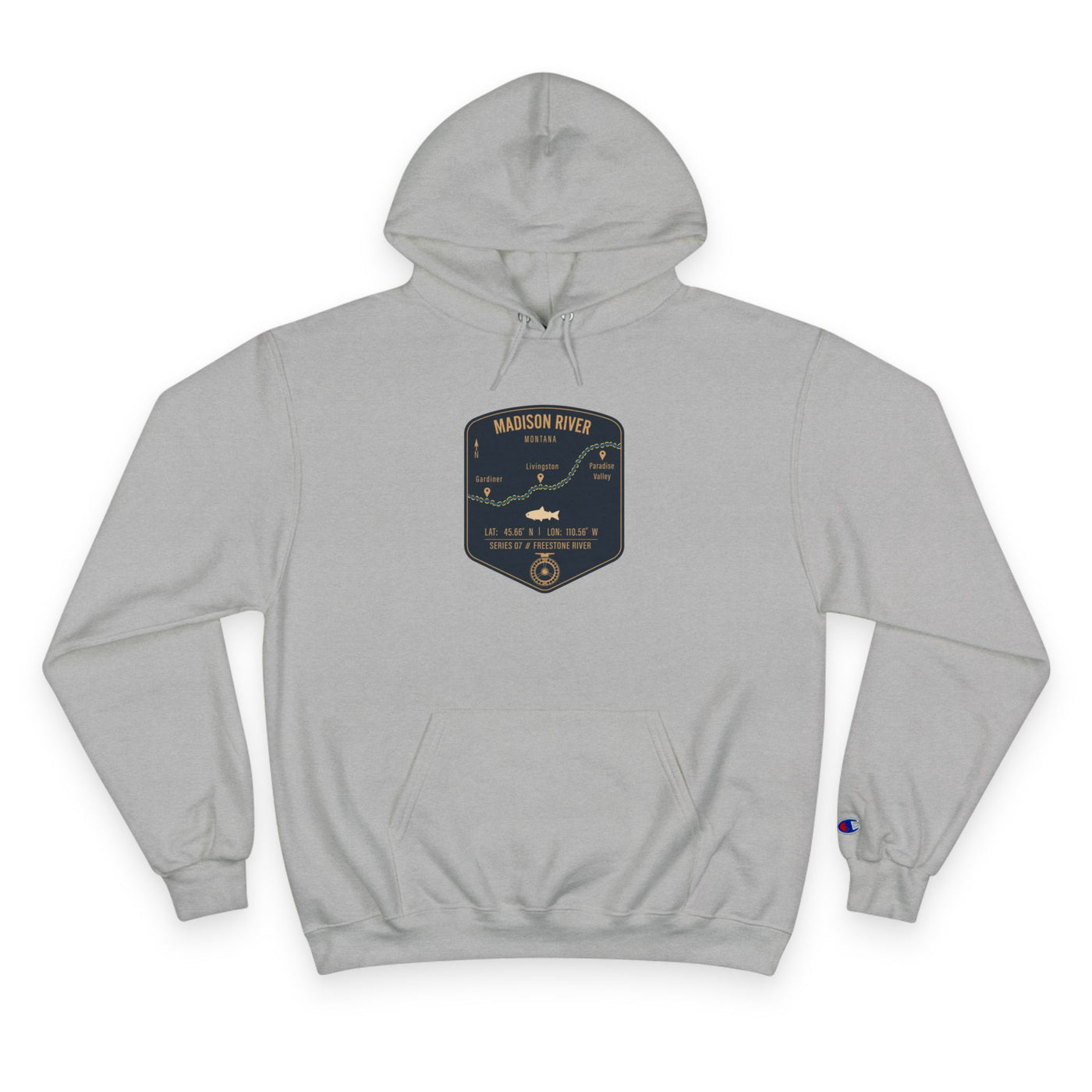 Madison River Patch Graphic Hoodie | Outdoor Adventure