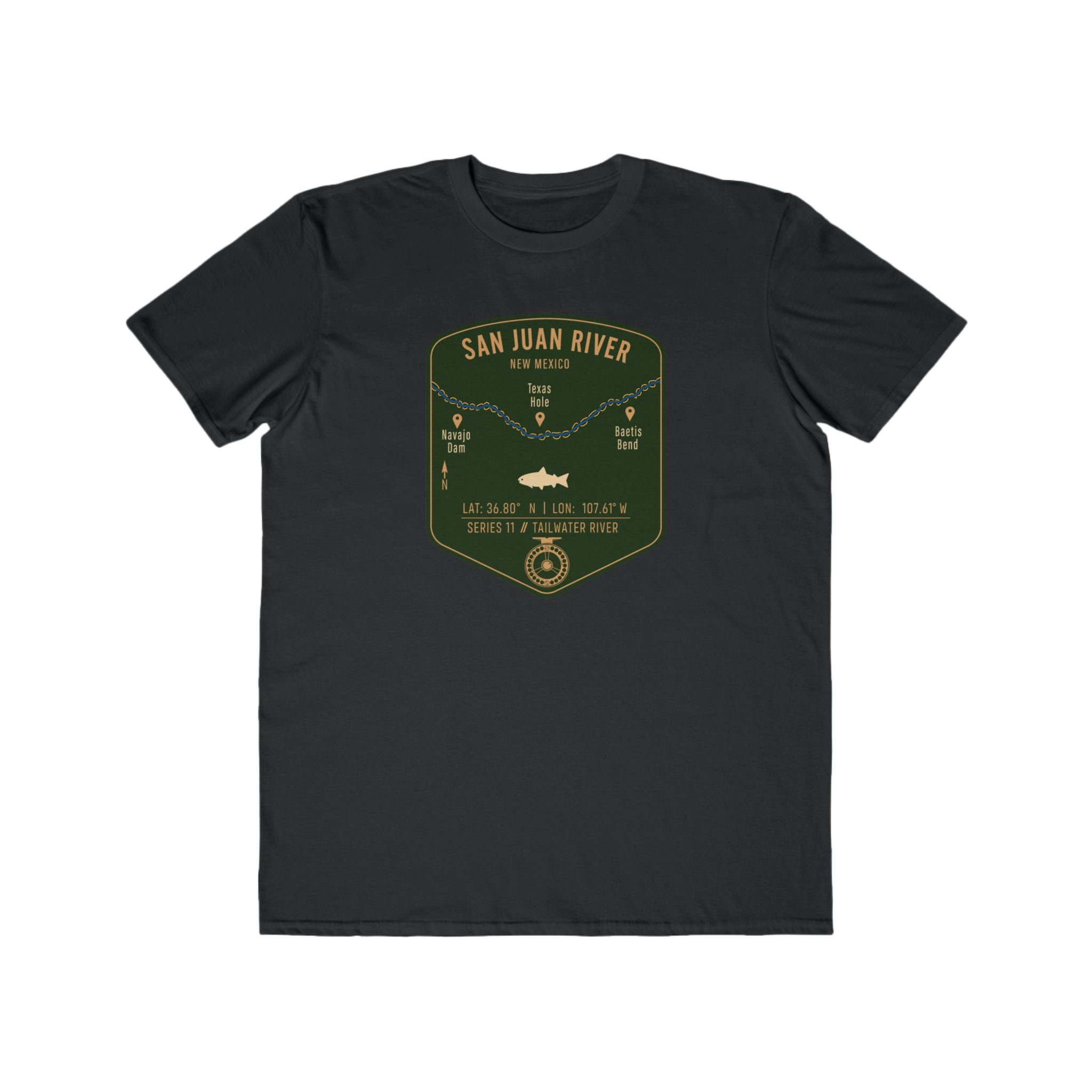 San Juan River Fishing Map | Lightweight Cotton Trout Tee