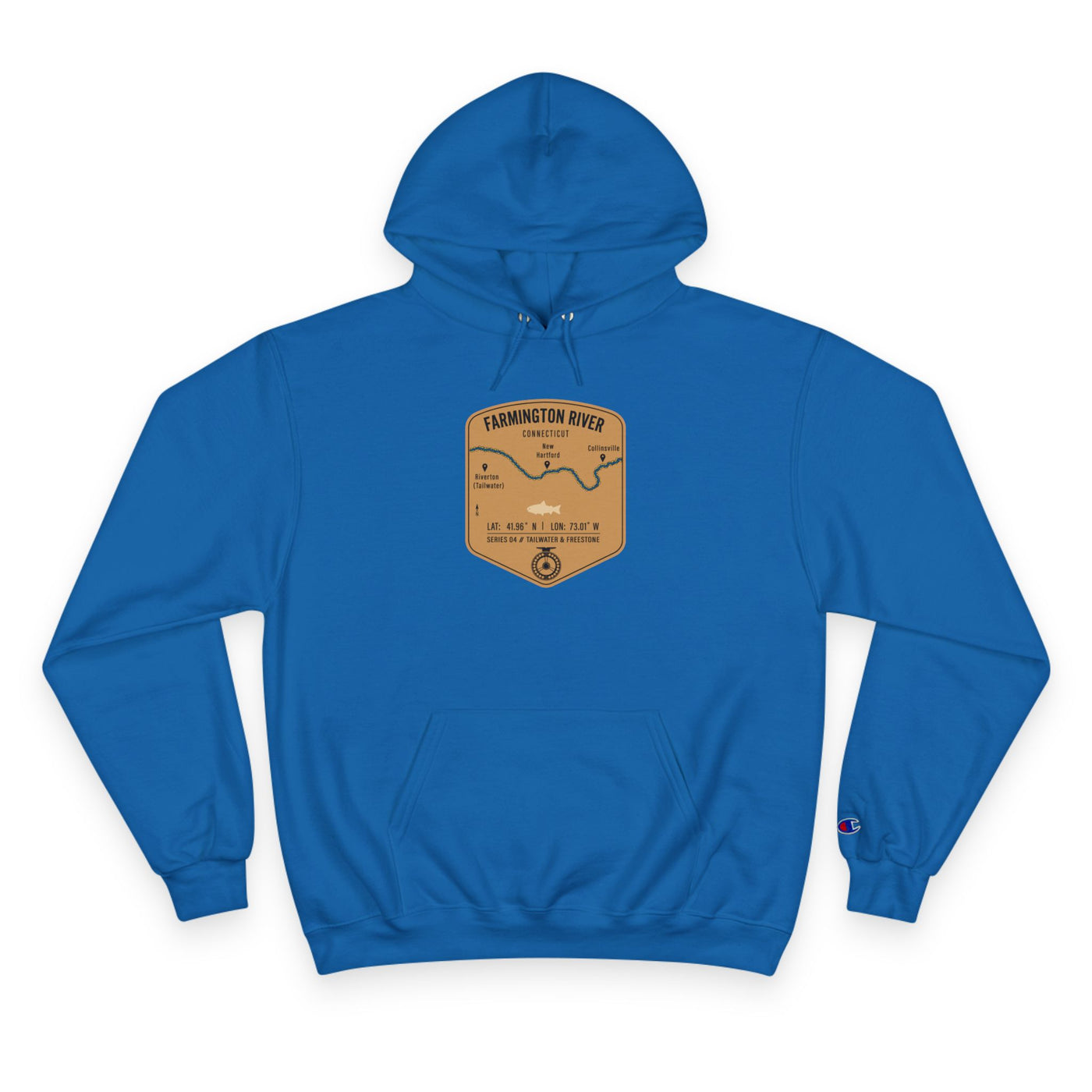 Farmington River Patch Graphic Hoodie | Outdoor Adventure