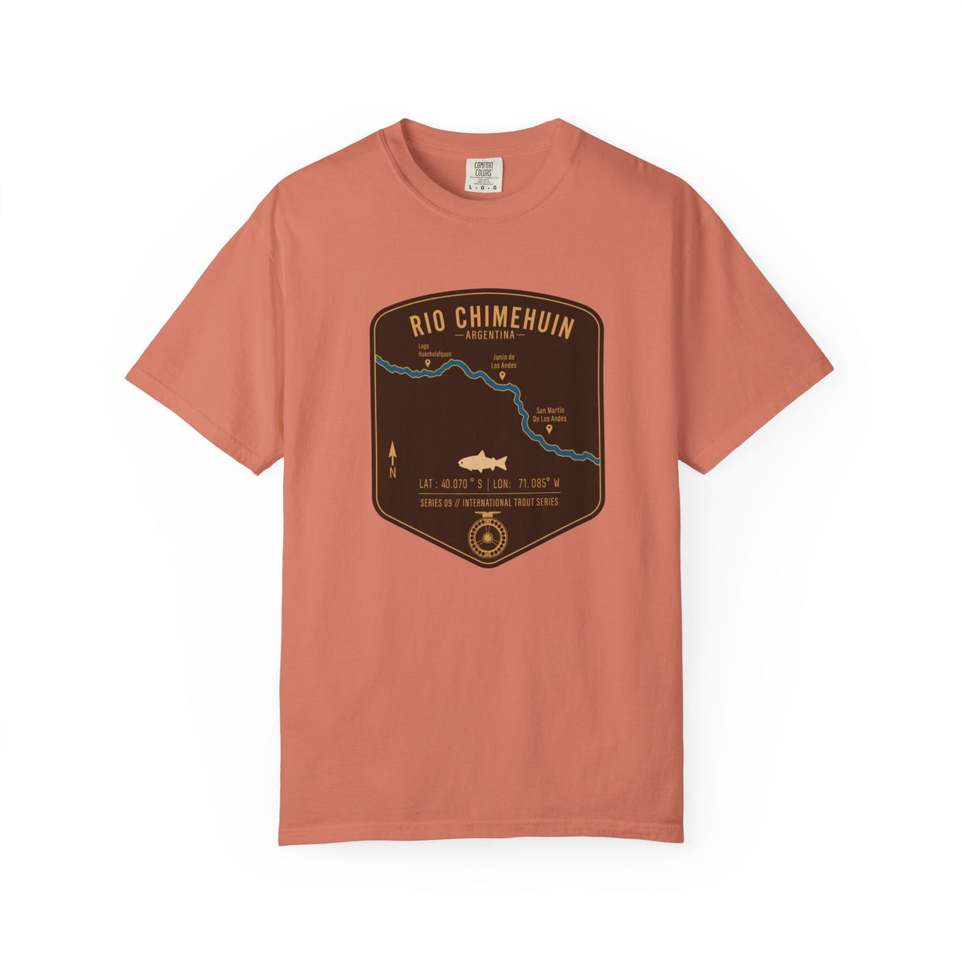Global Series - Chimehuin River Argentina Fishing Map | Rugged Cotton Trout Tee