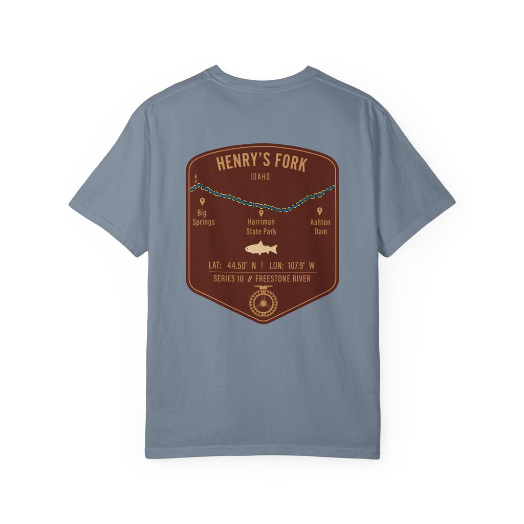 Henry's Fork Idaho Fly Fishing T-Shirt - Premium Vintage Angler Gift & Outdoor Adventure Tee