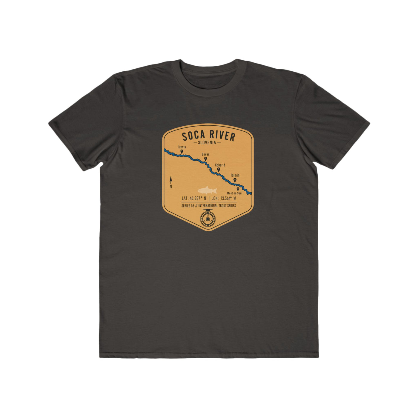 Global Series - Soca River Slovenia Fishing Map | Lightweight Cotton Trout Tee