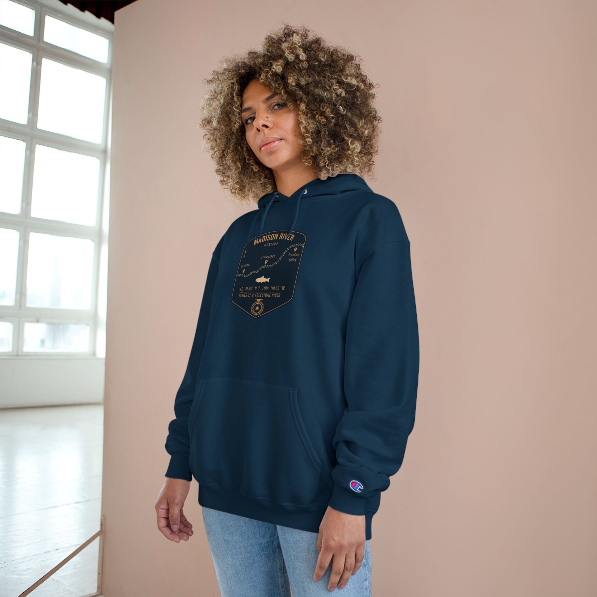 Madison River Patch Graphic Hoodie | Outdoor Adventure