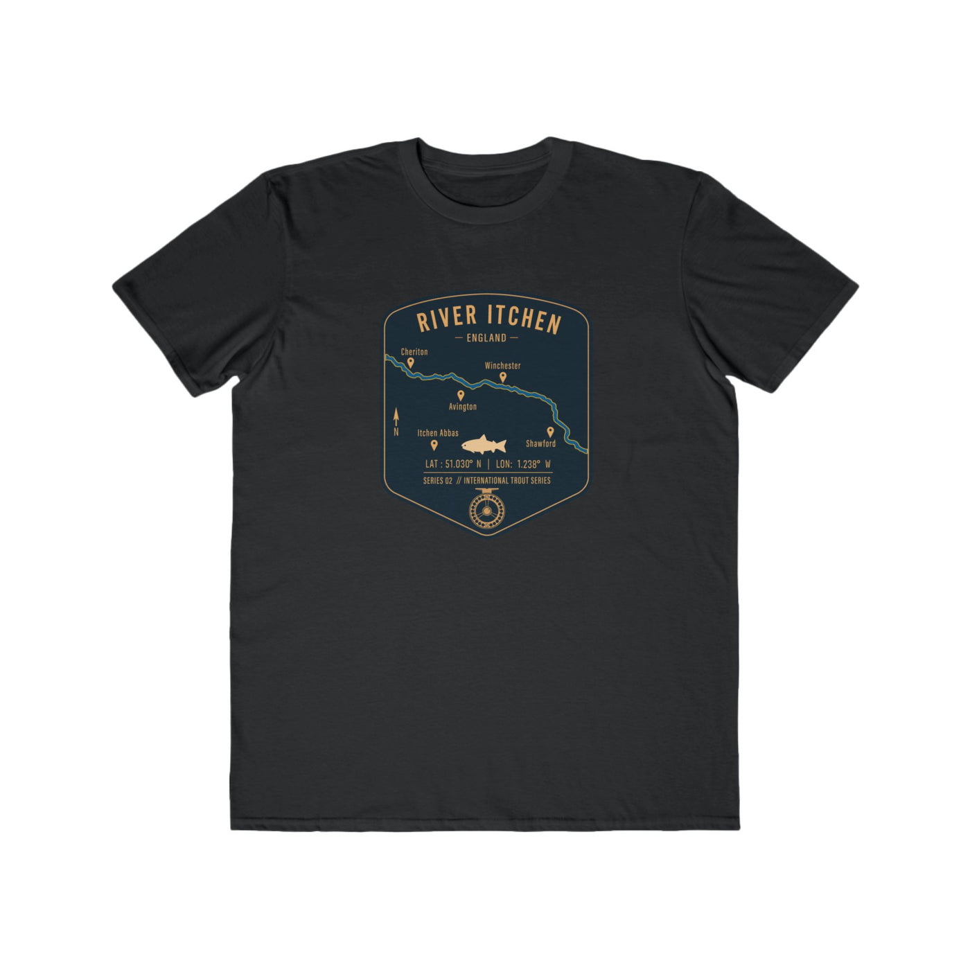 Global Series - River Itchen England Fishing Map | Lightweight Cotton Trout Tee