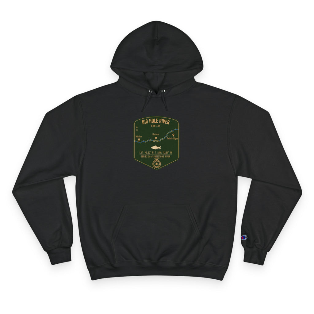 Big Hole River Patch Graphic Hoodie | Outdoor Adventure