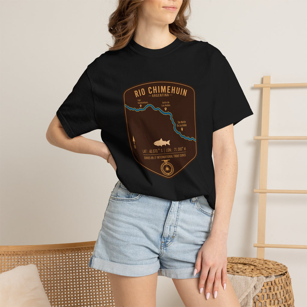 Global Series - Chimehuin River Argentina Fishing Map | Rugged Cotton Trout Tee
