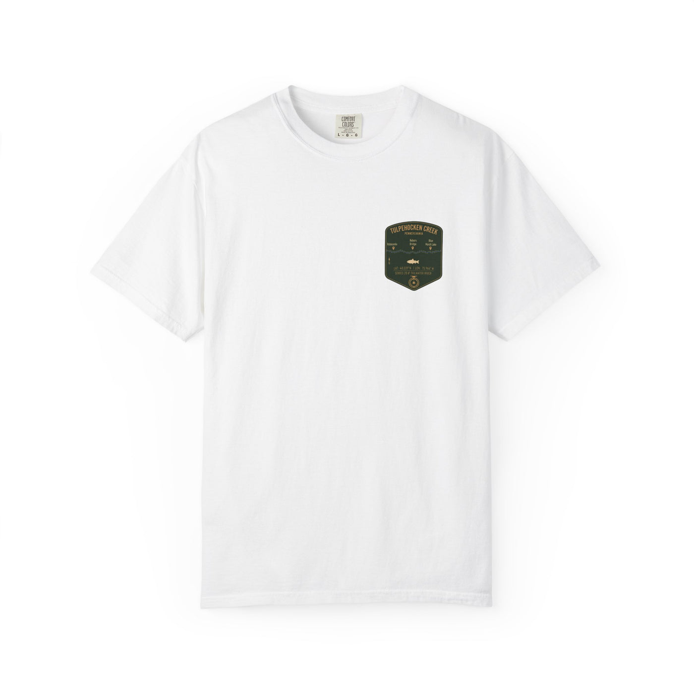 Tulpehocken Creek Fishing Map Pocket-Size Patch — Rugged Cotton Tee