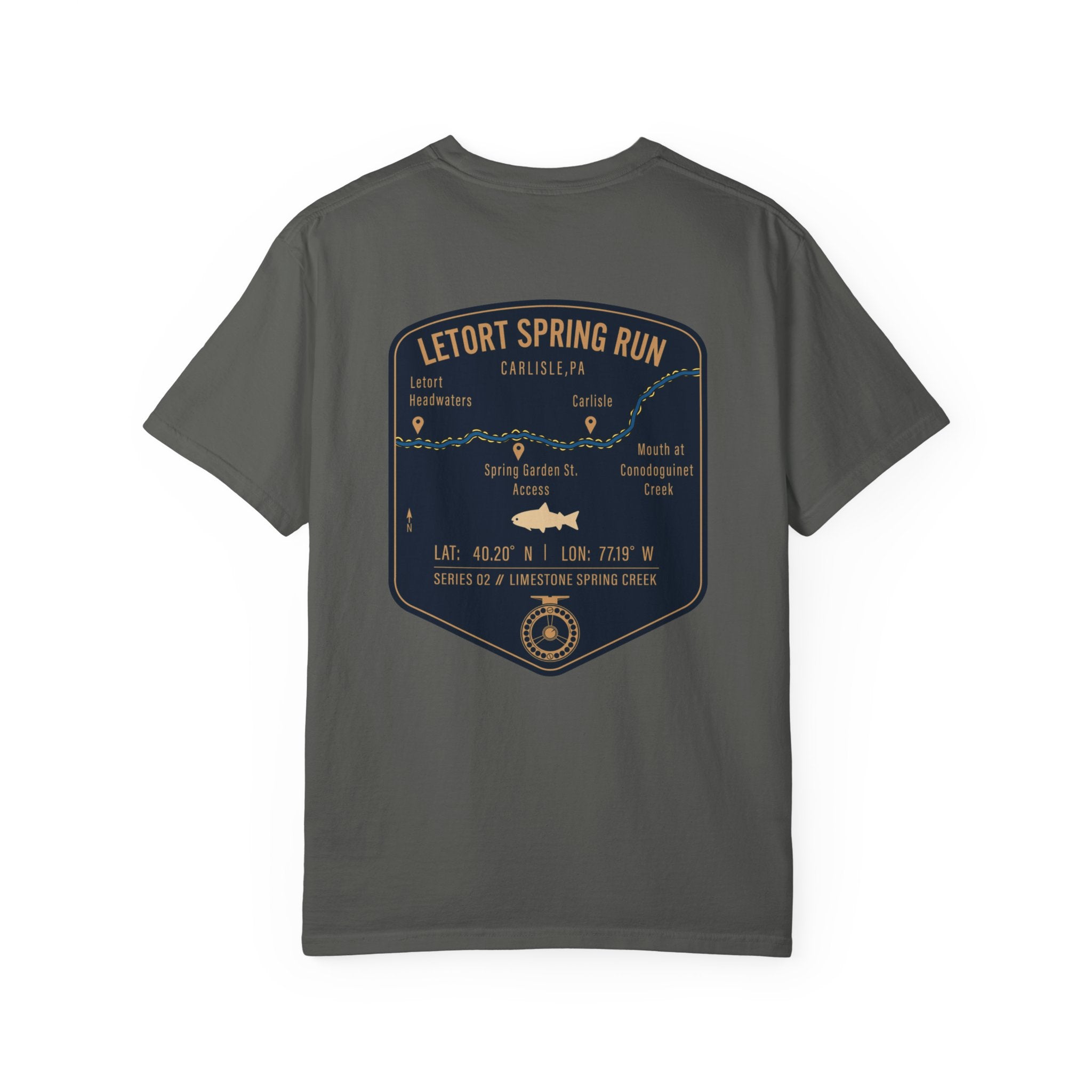 LeTort Spring Run Fly Fishing T-Shirt - Carlisle PA Trout Fishing Tee - Vintage Limestone Creek Angler Graphic Shirt