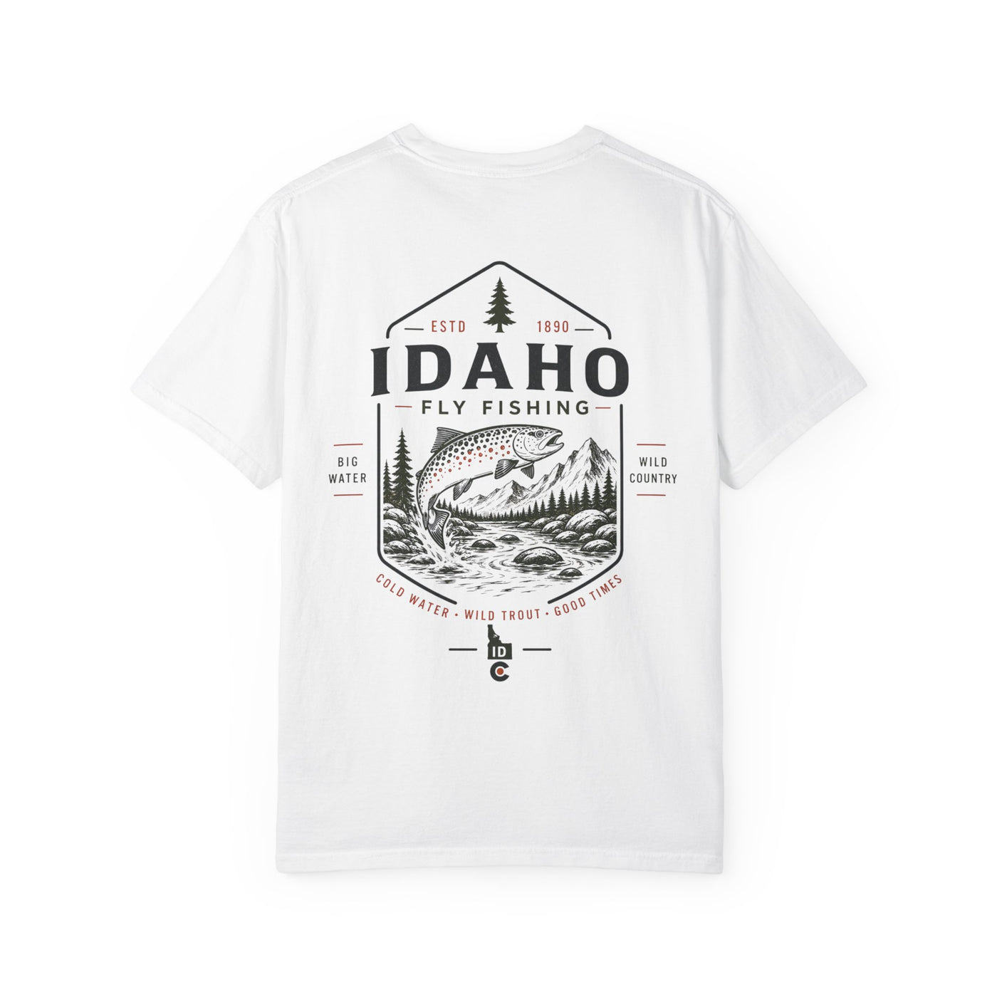 Idaho - State Fly Fishing Badge — Rugged Cotton Tee