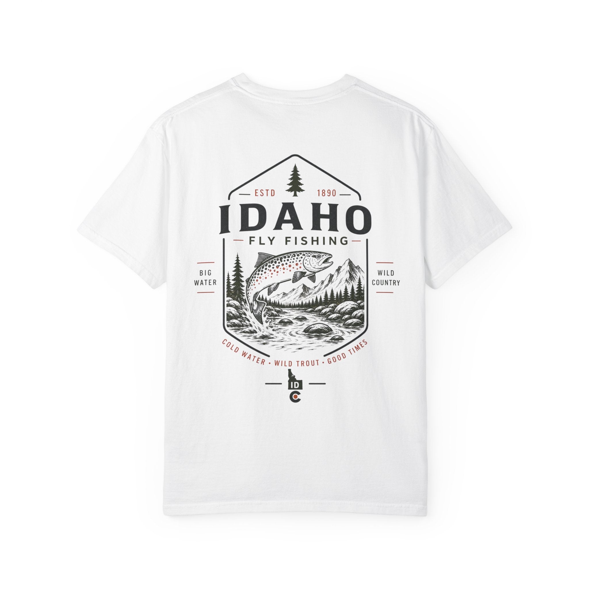 Idaho - State Fly Fishing Badge — Rugged Cotton Tee