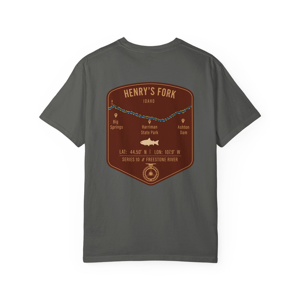 Henry's Fork Idaho Fly Fishing T-Shirt - Premium Vintage Angler Gift & Outdoor Adventure Tee