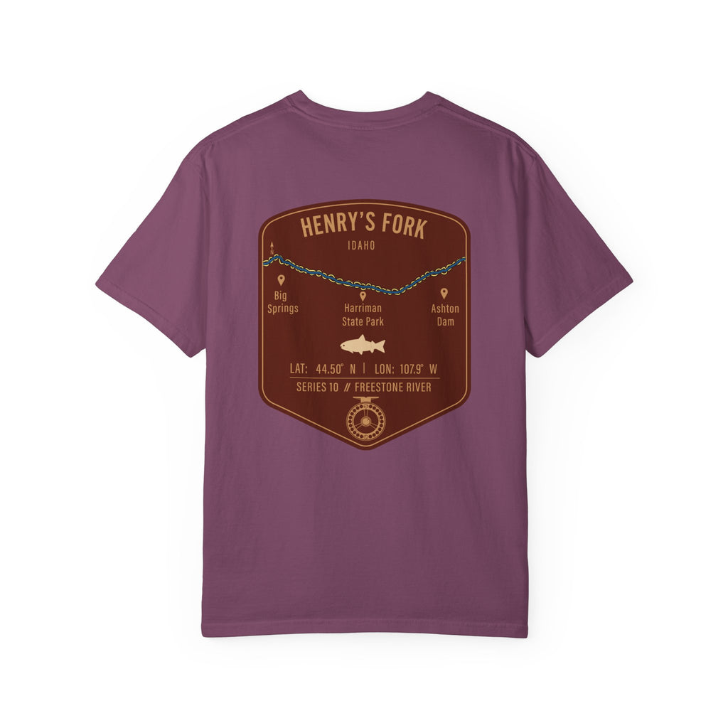 Henry's Fork Idaho Fly Fishing T-Shirt - Premium Vintage Angler Gift & Outdoor Adventure Tee