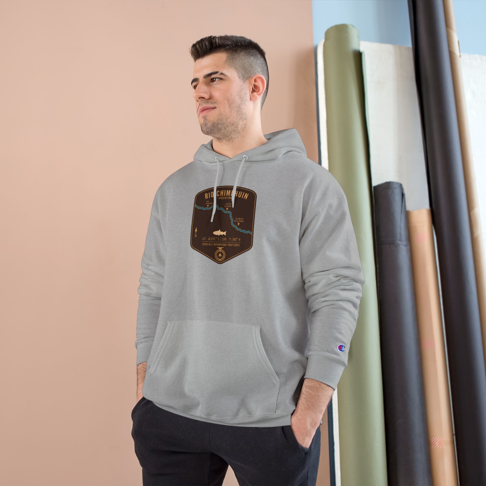 Global Series - Chimehuin River Argentina Patch Graphic Hoodie | Outdoor Adventure