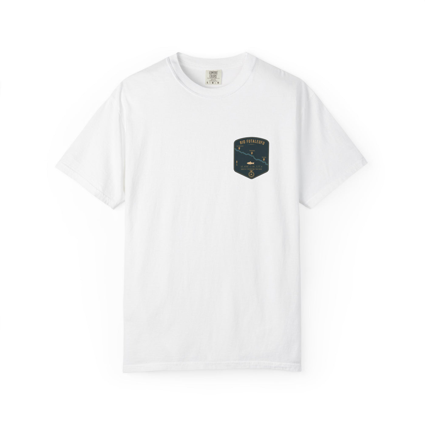 Global Series - Rio Futaleufu Fishing Map Pocket-Size Patch — Rugged Cotton Tee