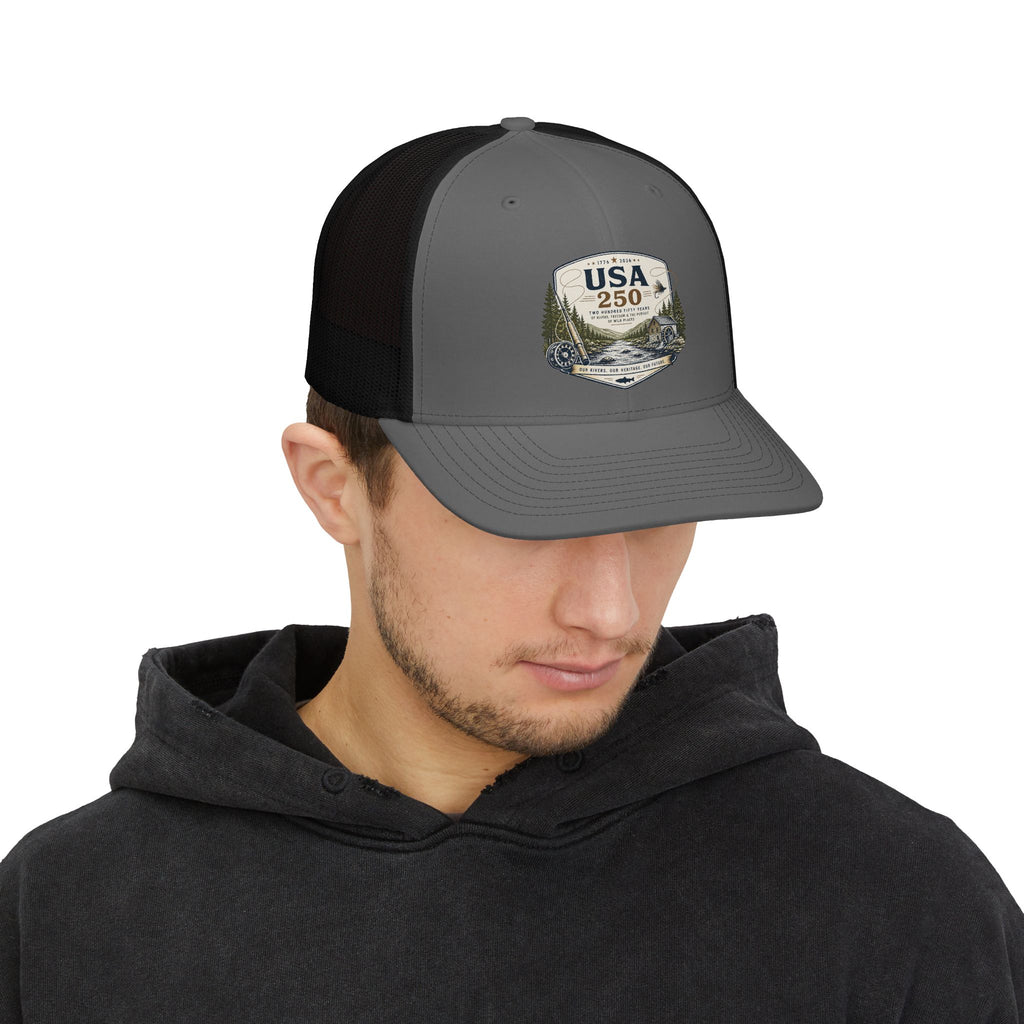 USA 250 River Heritage Trucker Hat | Light Badge | Richardson 112