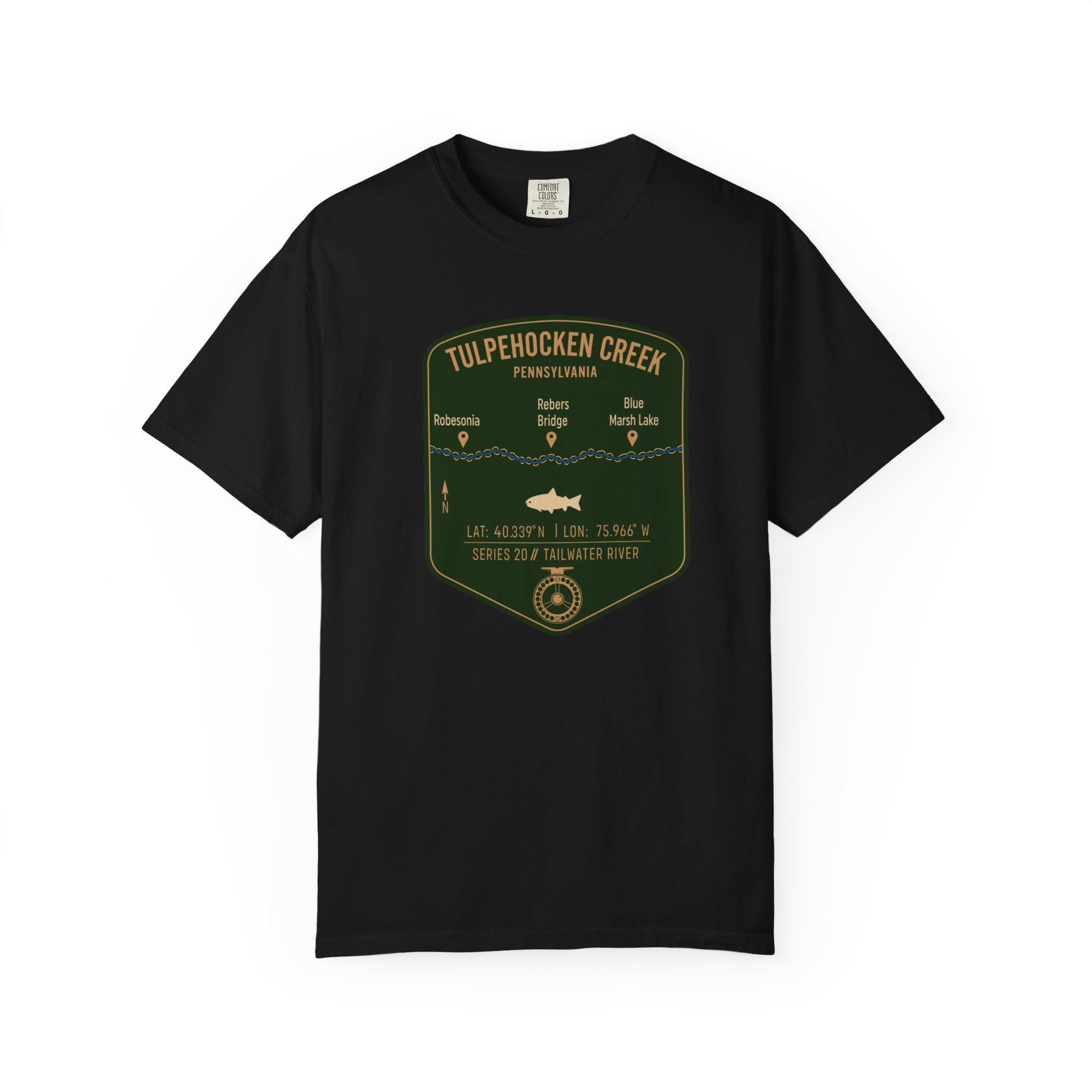 Tulpehocken Fishing Map | Rugged Cotton Trout Tee