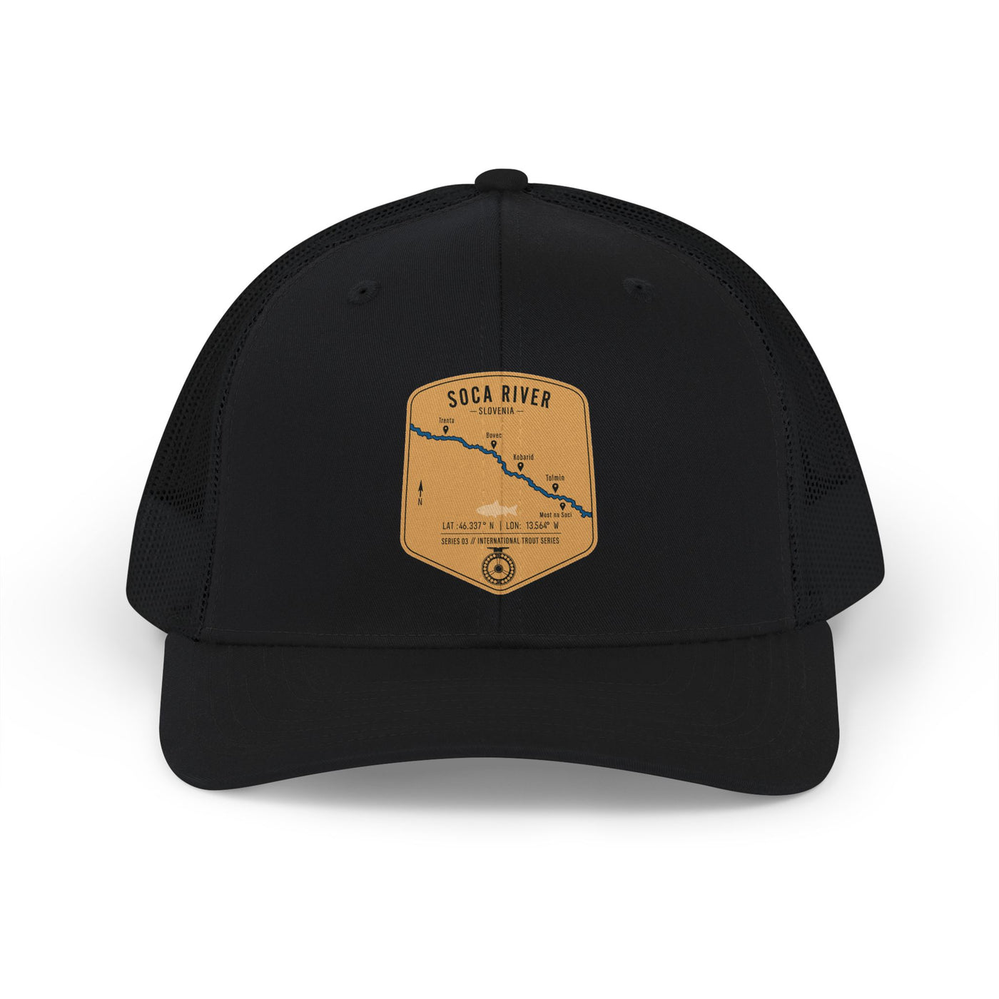 Global Series - Soca River Slovenia Fishing Map Trucker Hat | Richardson 112