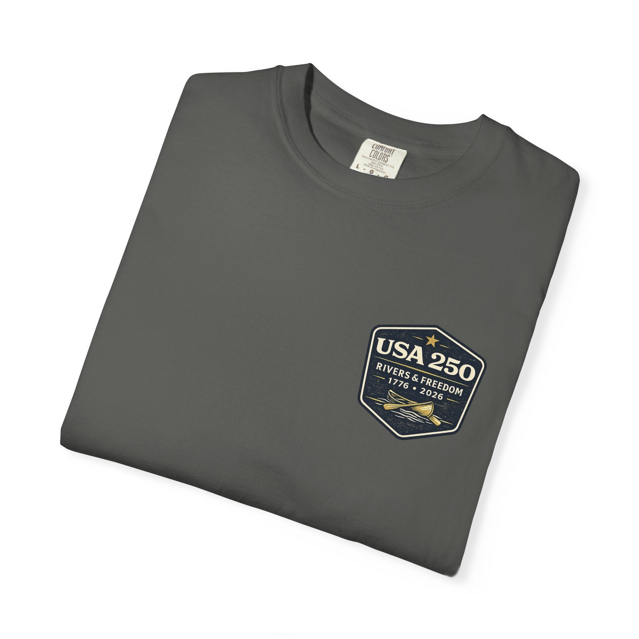 USA 250 River Heritage | Dark Back Badge Rugged Cotton Tee