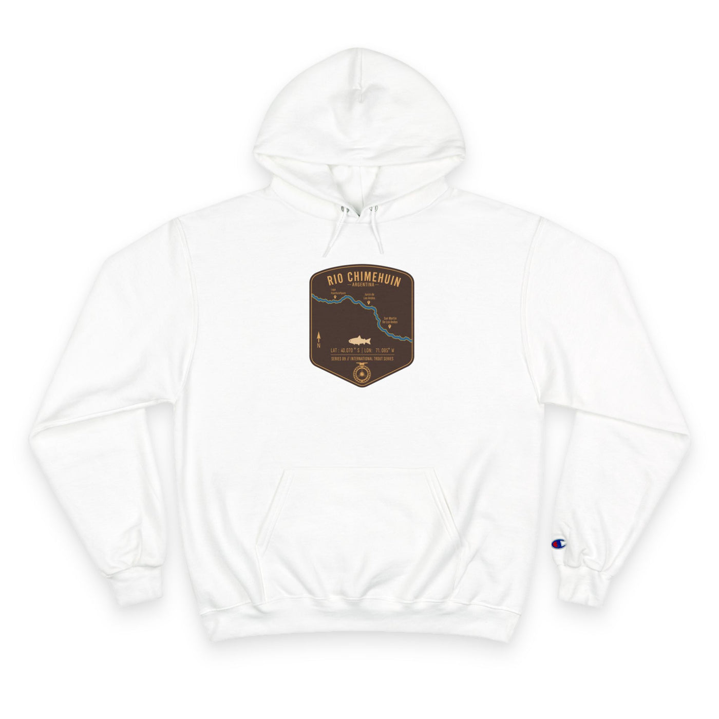 Global Series - Chimehuin River Argentina Patch Graphic Hoodie | Outdoor Adventure