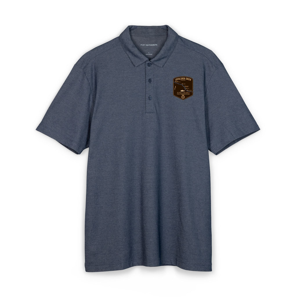Loyalsock Creek Fishing Map Polo | Port Authority® Fine Pique Blend
