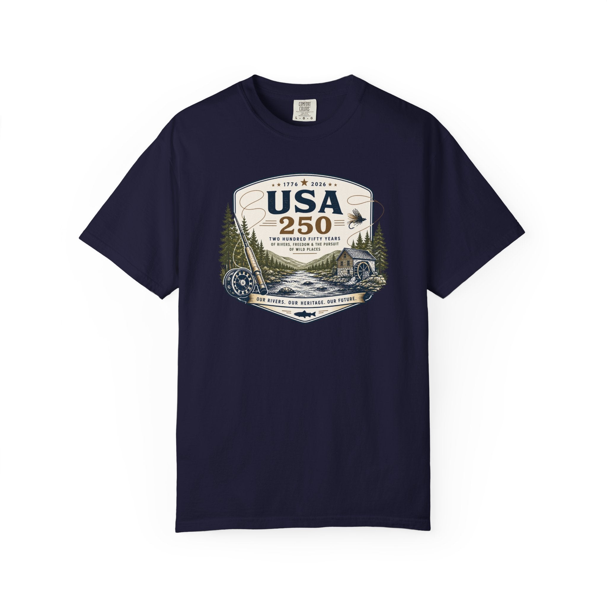 USA 250 River Heritage | Light Badge Rugged Cotton Tee