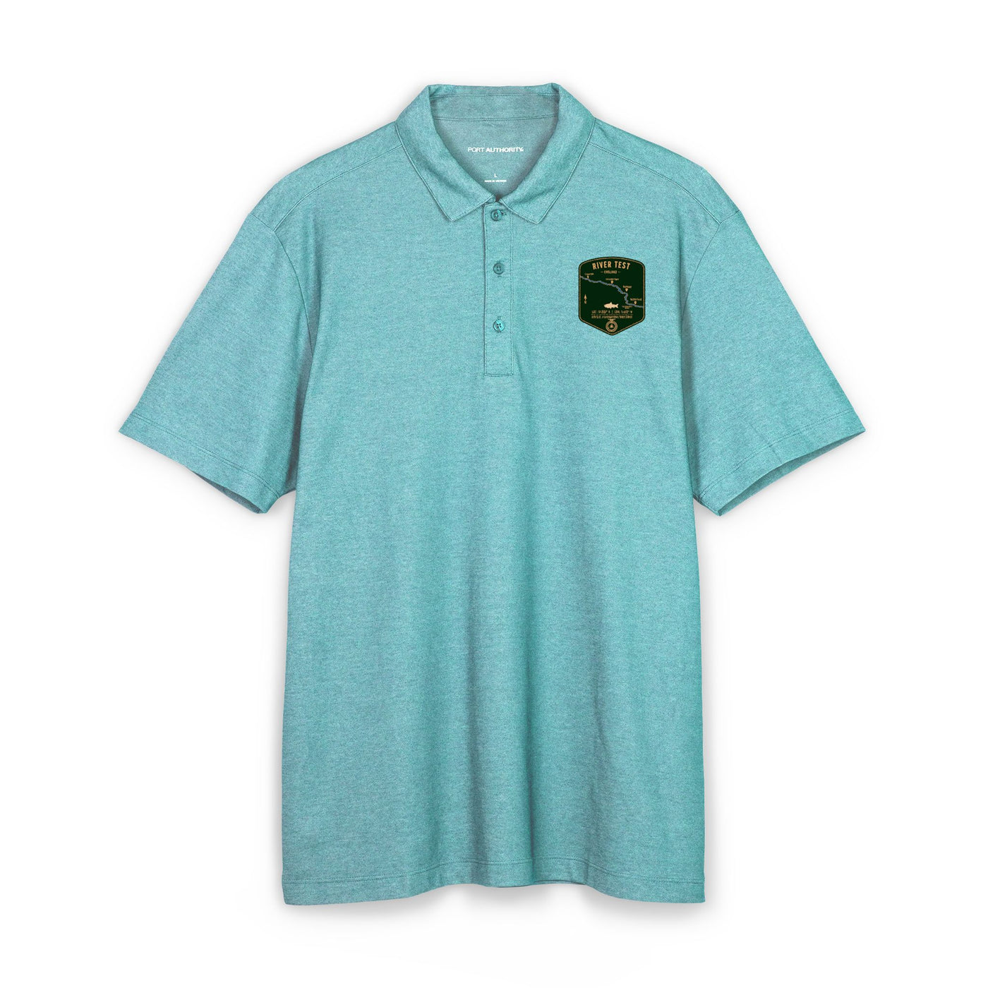 Global Series - River Test Fishing Map Polo | Port Authority® Fine Pique Blend