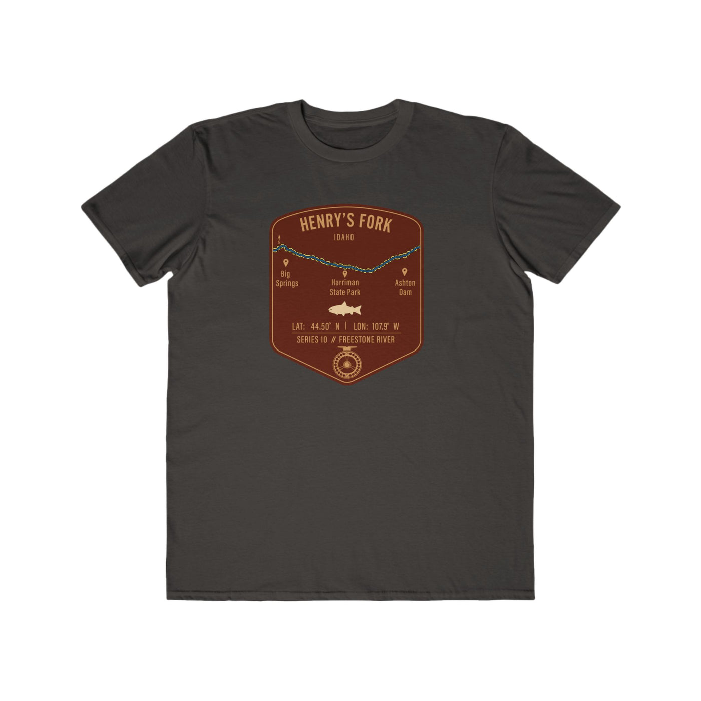 Henry's Fork Fishing Map | Lightweight Cotton Trout Tee