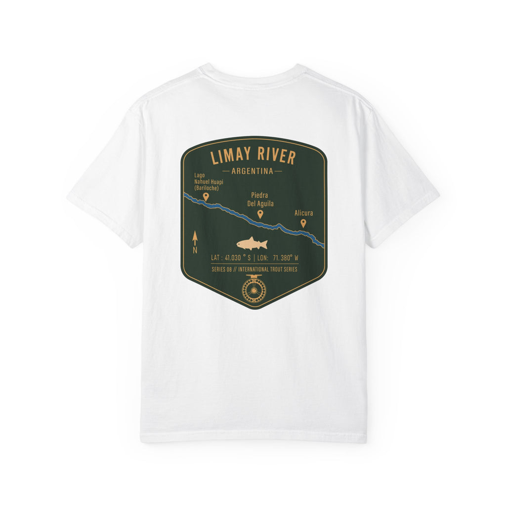 Limay River Argentina Fly Fishing T-Shirt - Patagonia Trout Series Vintage Graphic Tee - Premium Gift for Anglers and Adventure Travelers