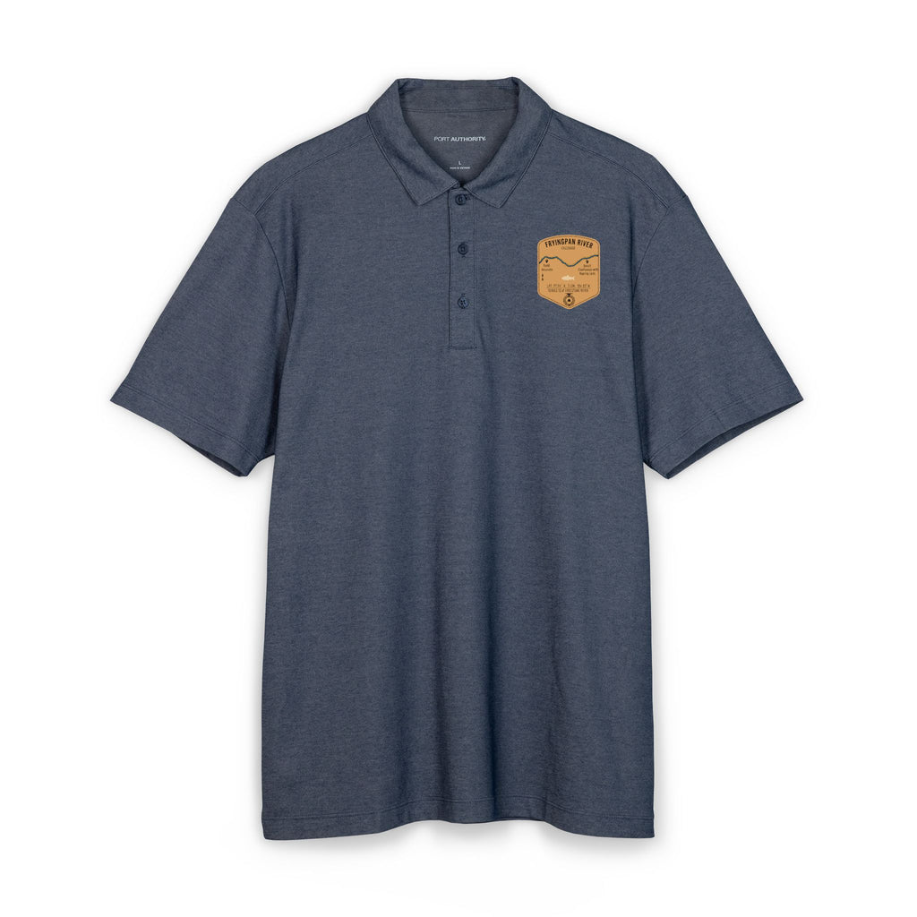 Fryingpan River Fishing Map Polo | Port Authority® Fine Pique Blend
