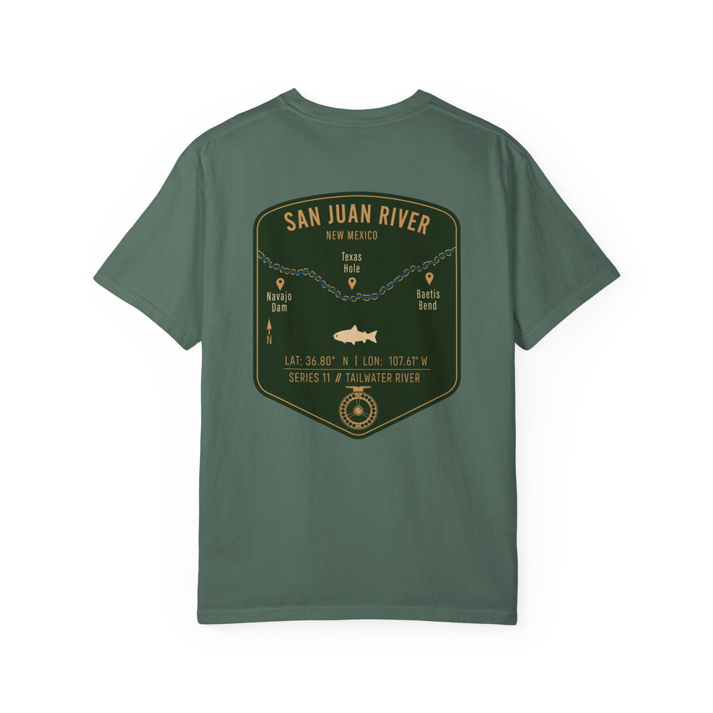 San Juan River New Mexico Fly Fishing T-Shirt - Navajo Dam & Texas Hole Angler Gift - Vintage Tailwater Series Graphic Tee