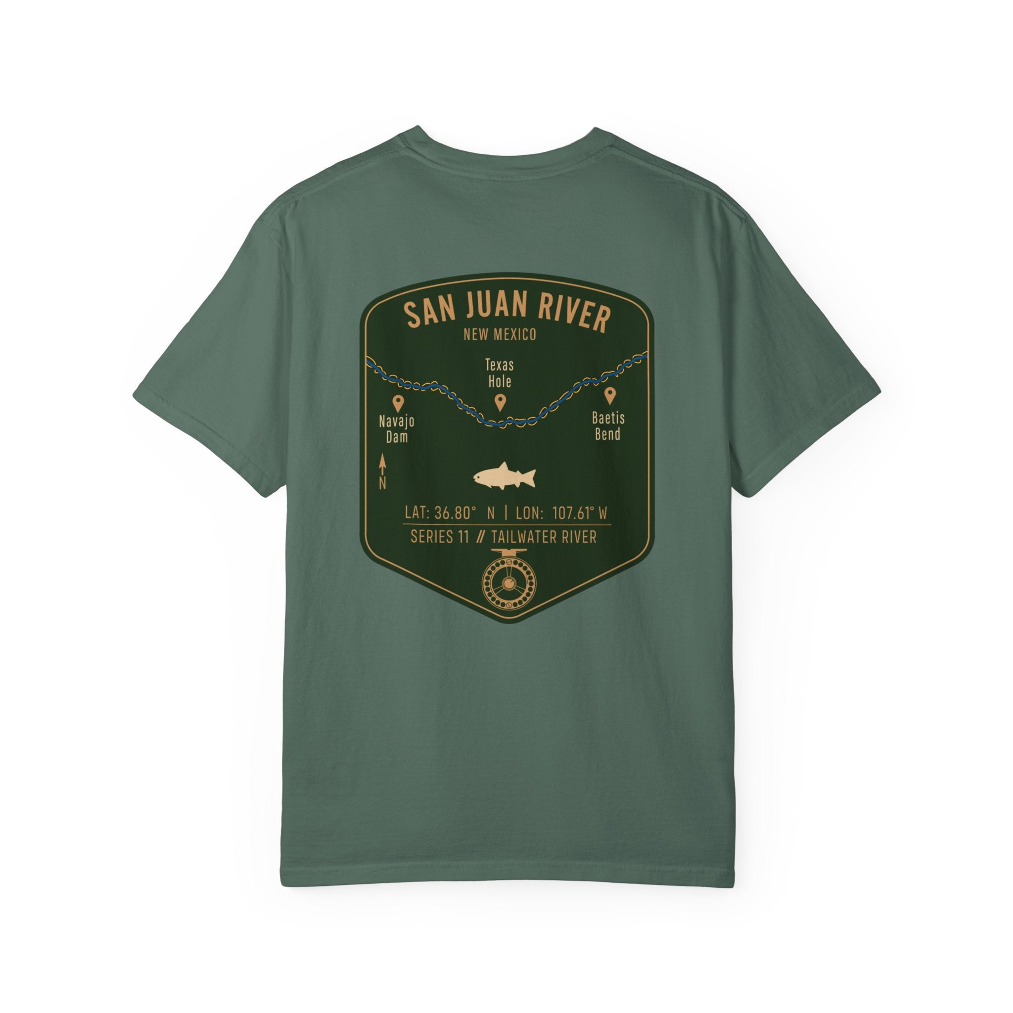 San Juan River New Mexico Fly Fishing T-Shirt - Navajo Dam & Texas Hole Angler Gift - Vintage Tailwater Series Graphic Tee
