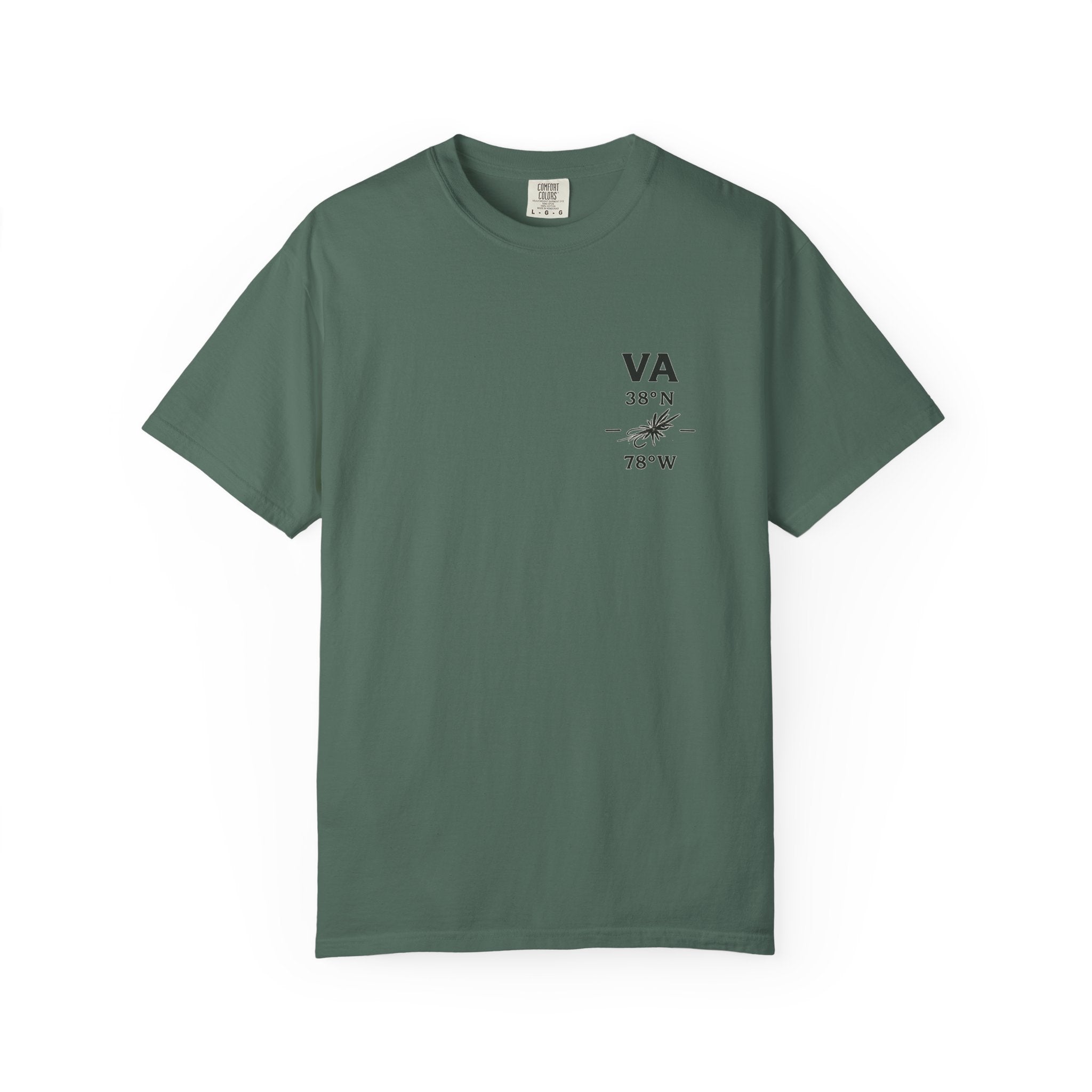 Virginia - State Fly Fishing Badge — Rugged Cotton Tee