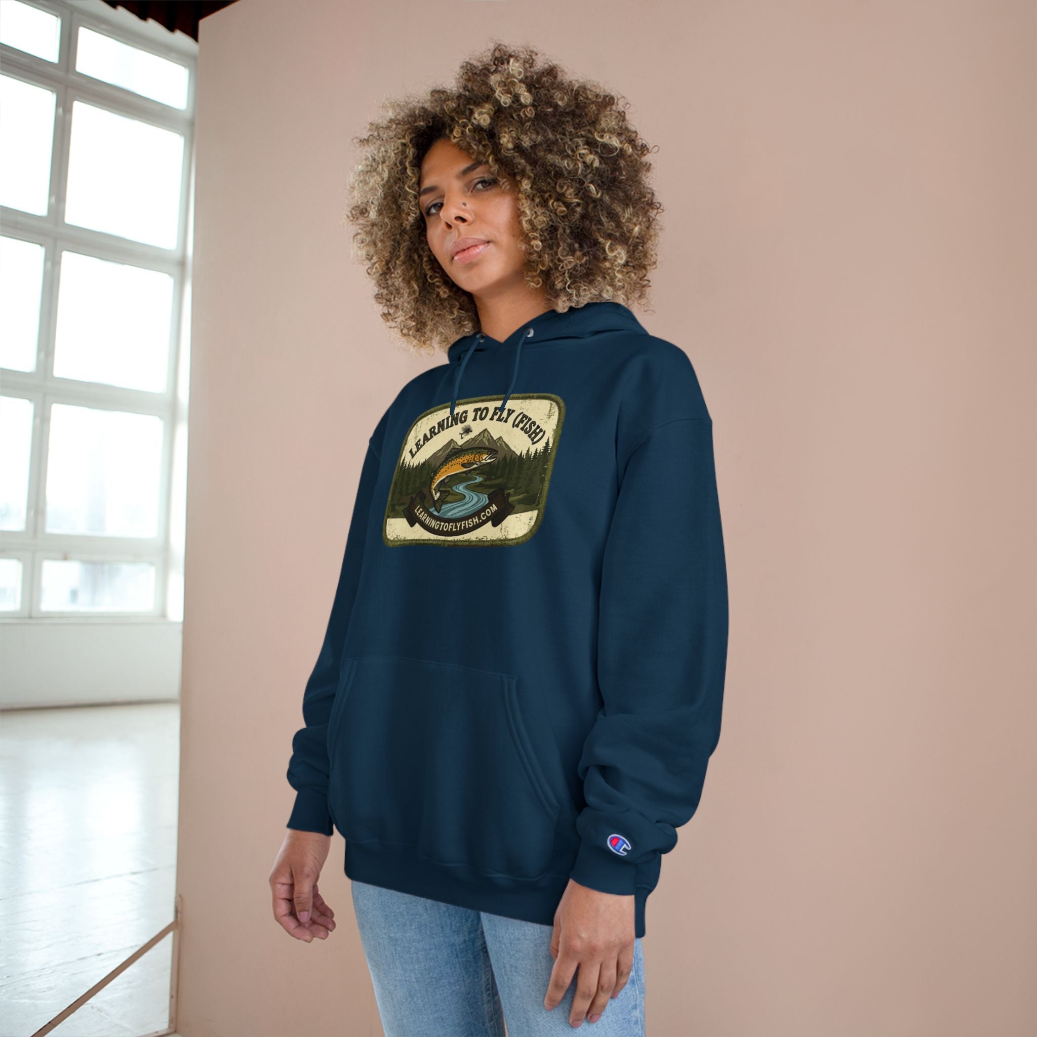 Learning to Fly (Fish) Patch Graphic Hoodie | Outdoor Adventure