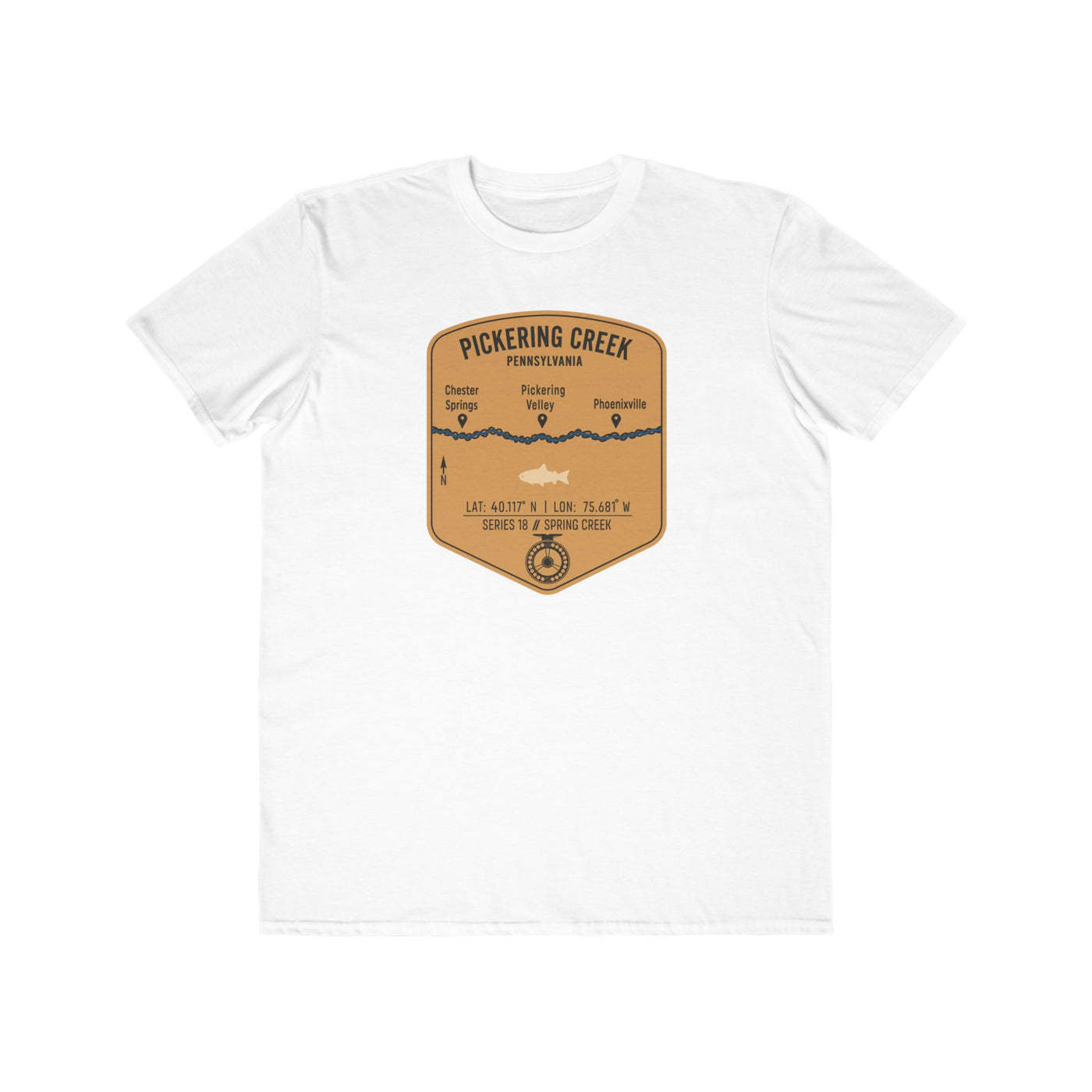 Pickering Creek Fishing Map | Lightweight Cotton Trout Tee