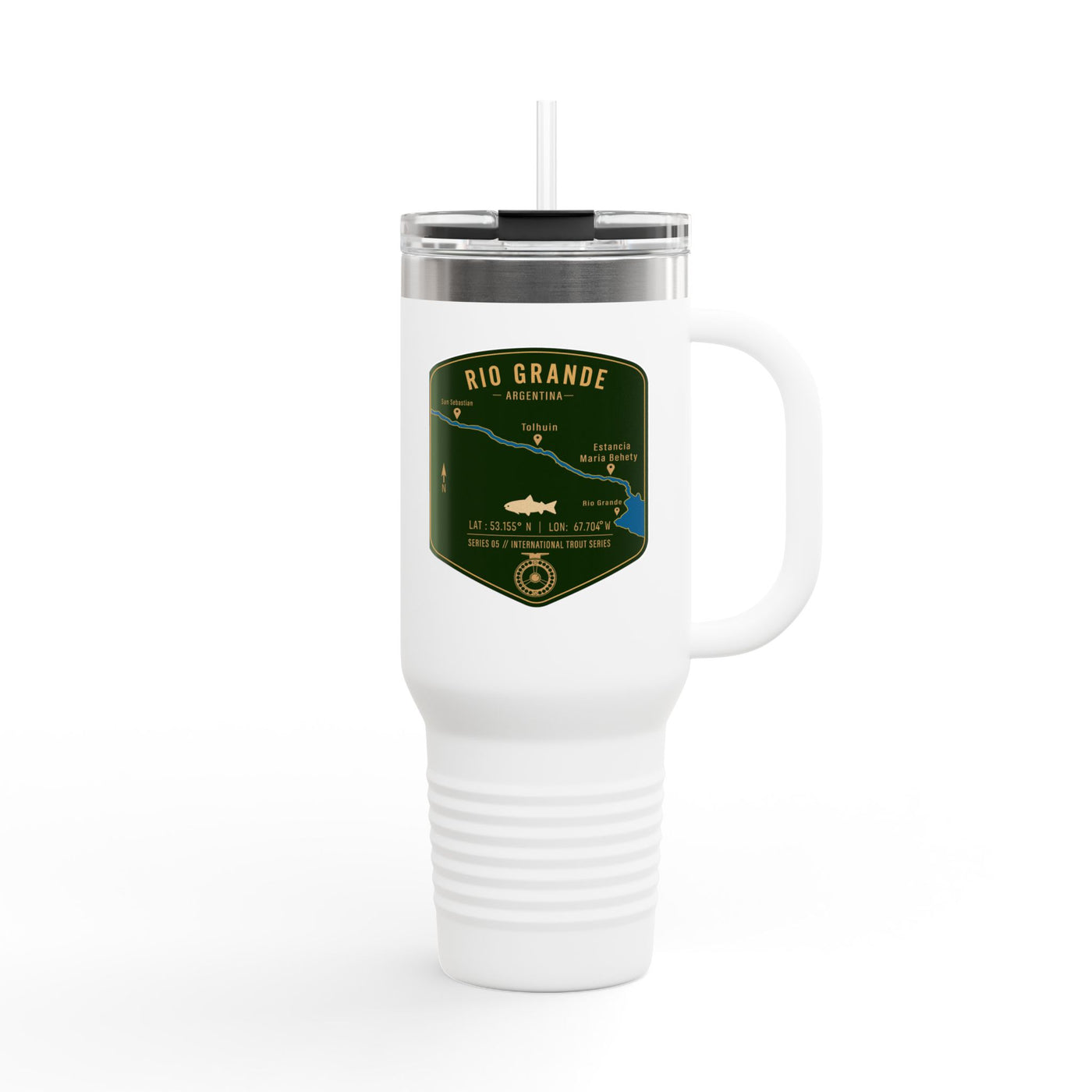 Rio Grande Fishing Badge Travel Mug | 40oz Insulated Tumbler