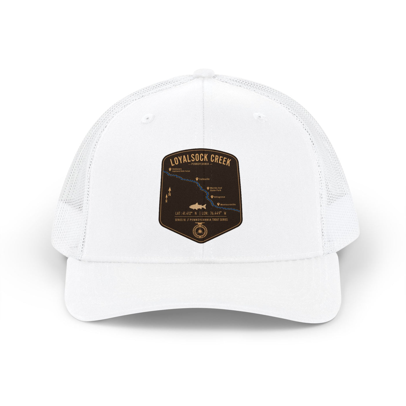 Loyalsock Creek PA Fishing Map Trucker Hat | Richardson 112