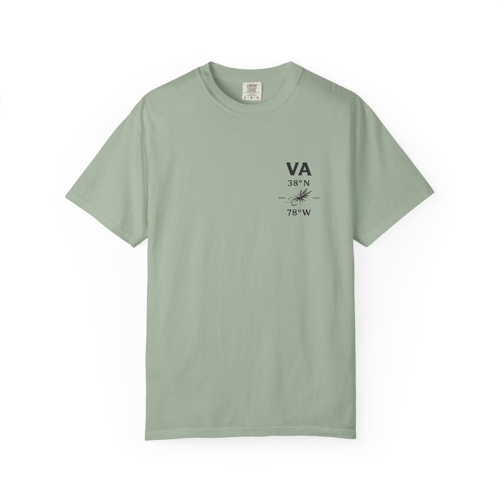 Virginia - State Fly Fishing Badge — Rugged Cotton Tee