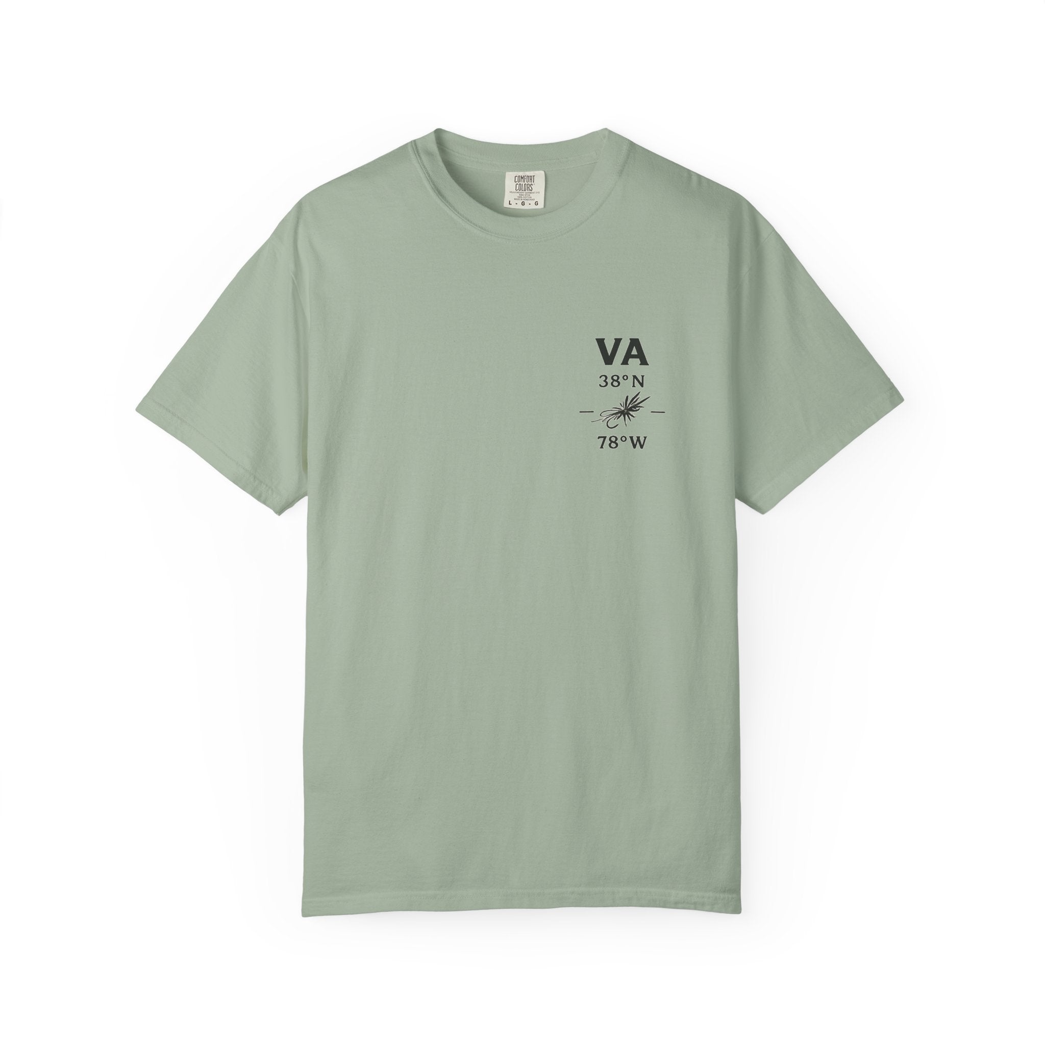 Virginia - State Fly Fishing Badge — Rugged Cotton Tee