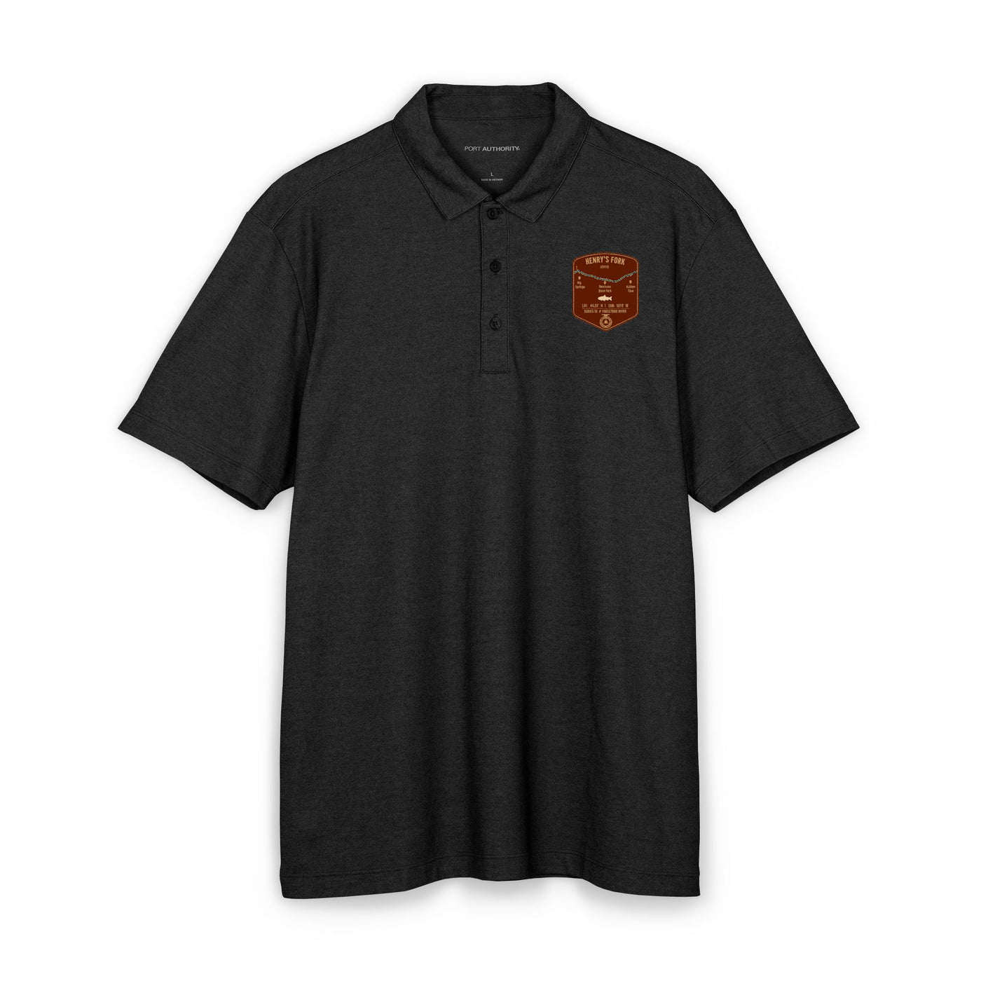Henry's Fork Fishing Map Polo | Port Authority® Fine Pique Blend