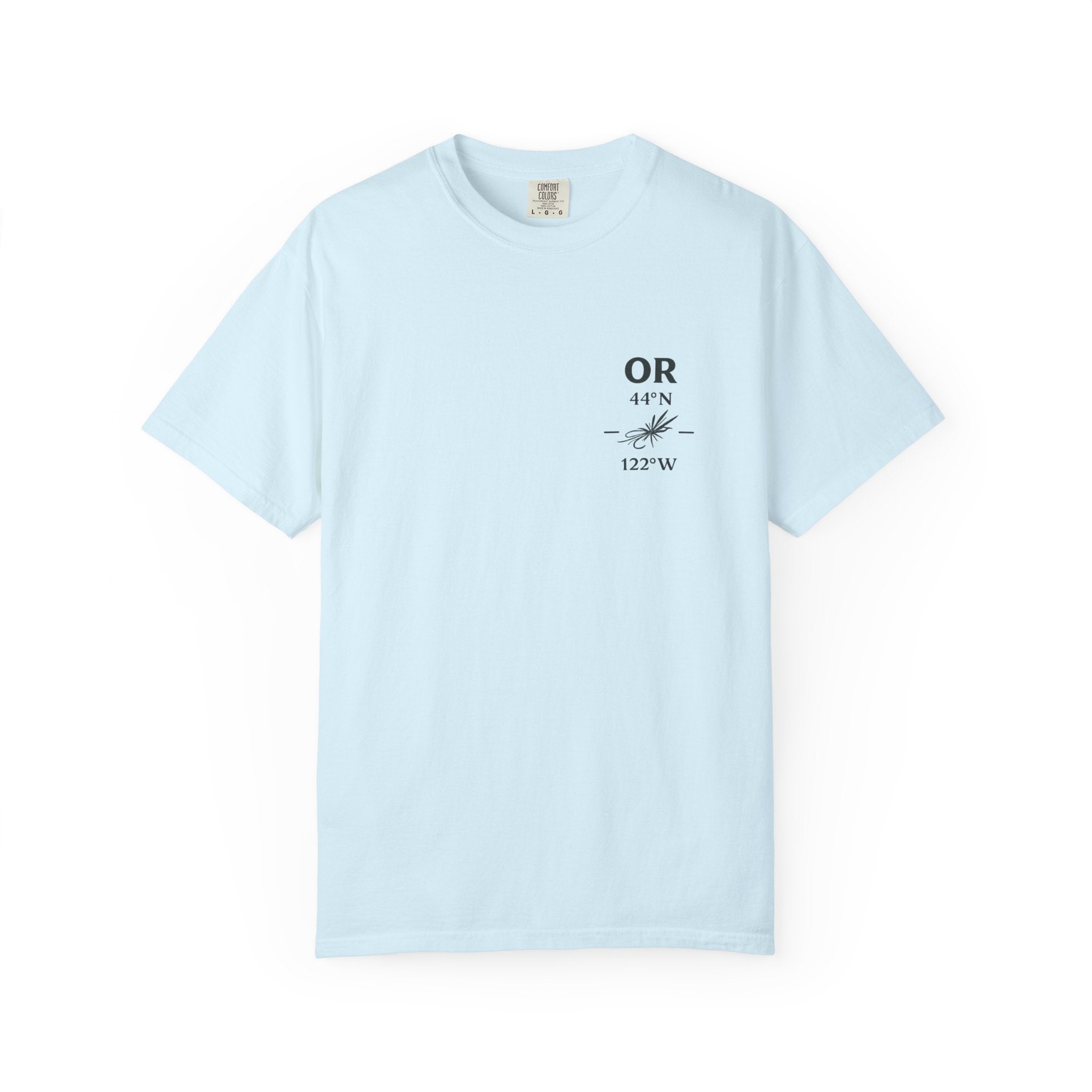 Oregon - State Fly Fishing Badge — Rugged Cotton Tee