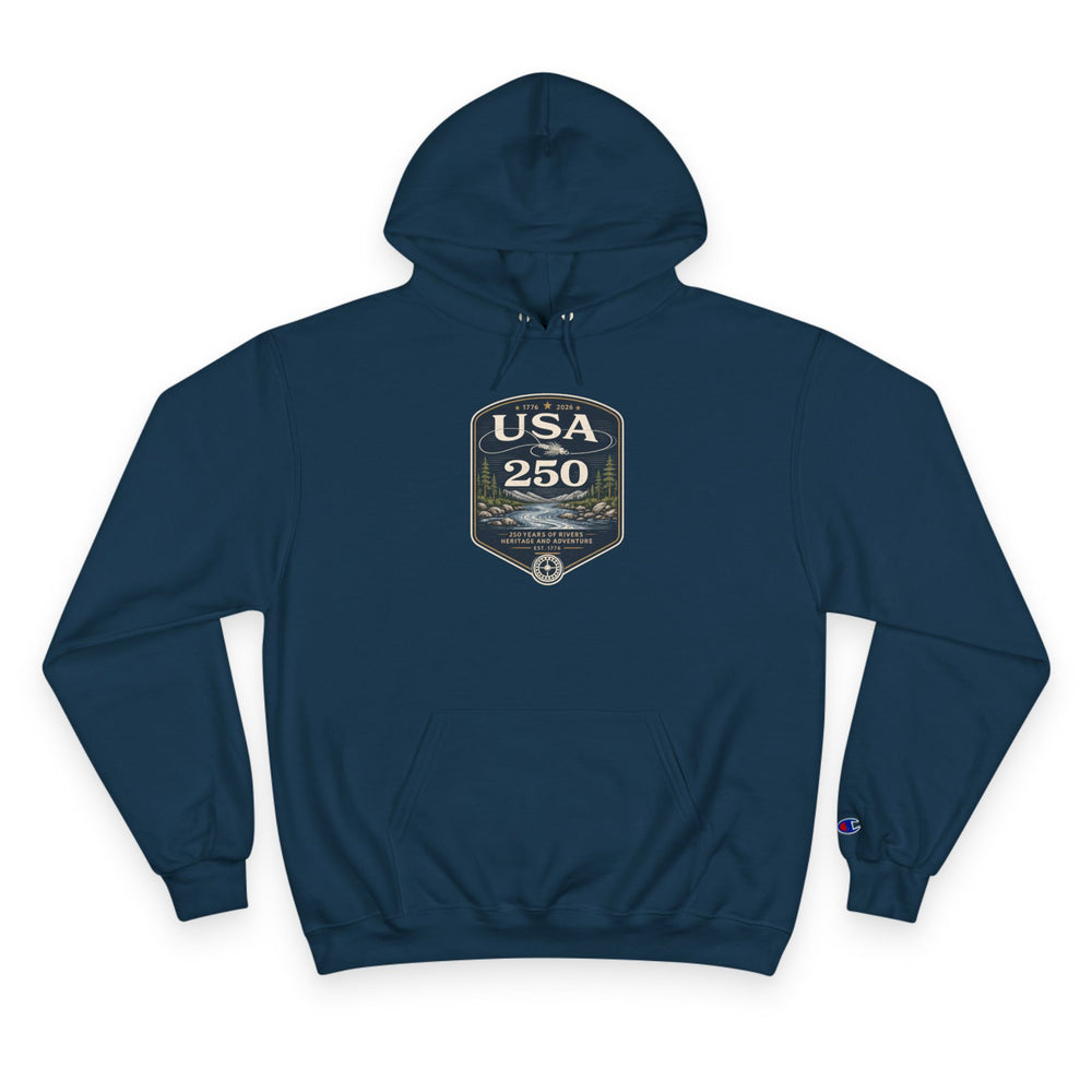 USA 250 River Heritage | Dark Badge Graphic Hoodie